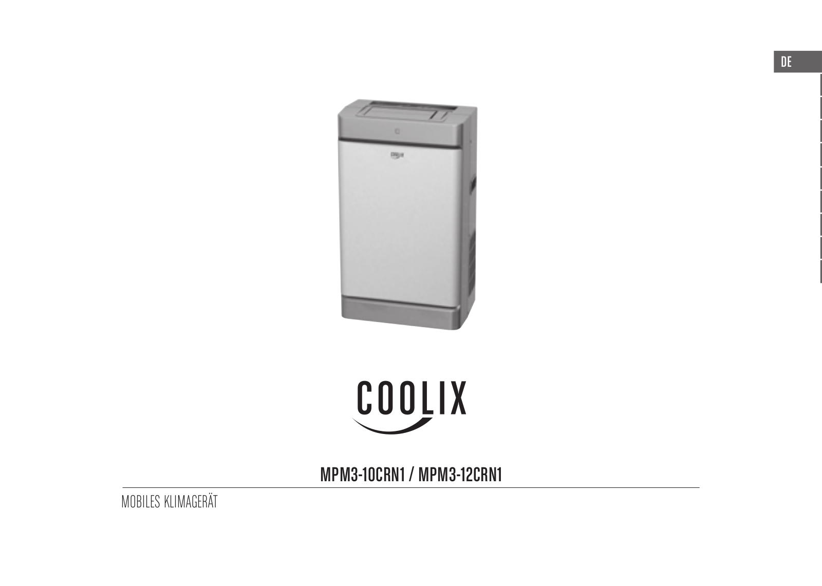 Coolix MPM3-12CRN1, MPM3-10CRN1 User Manual