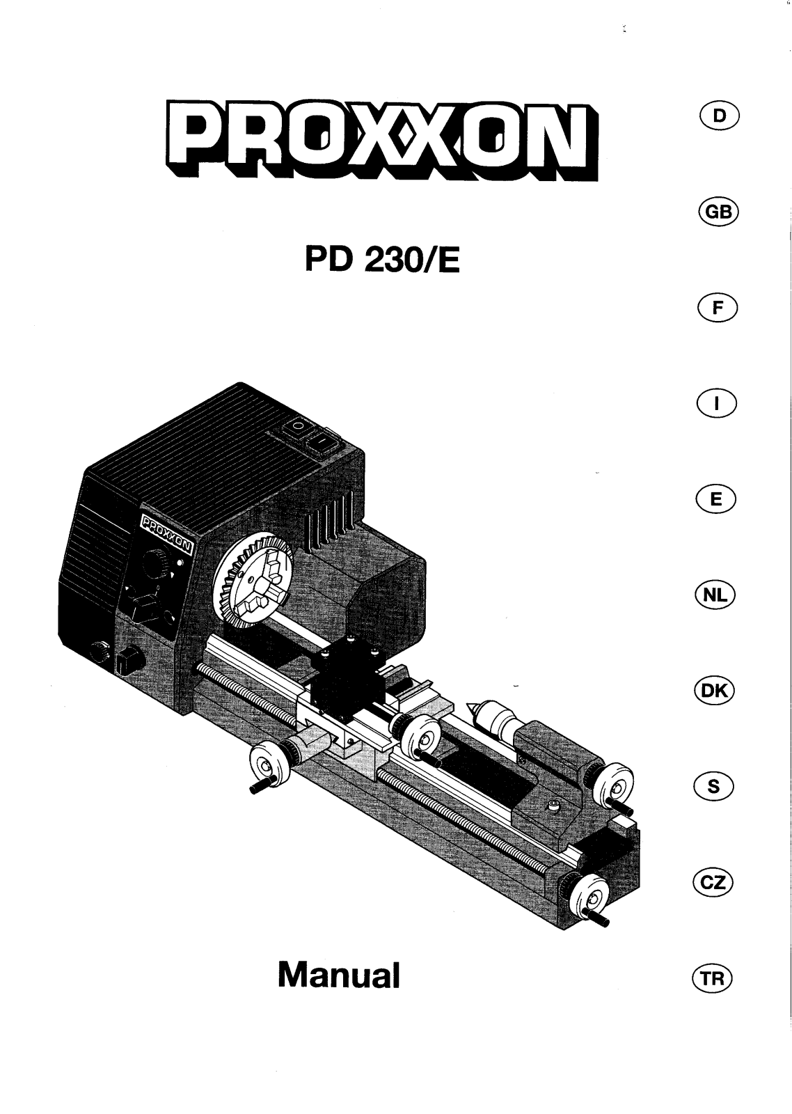 Proxxon PD 230 E User guide