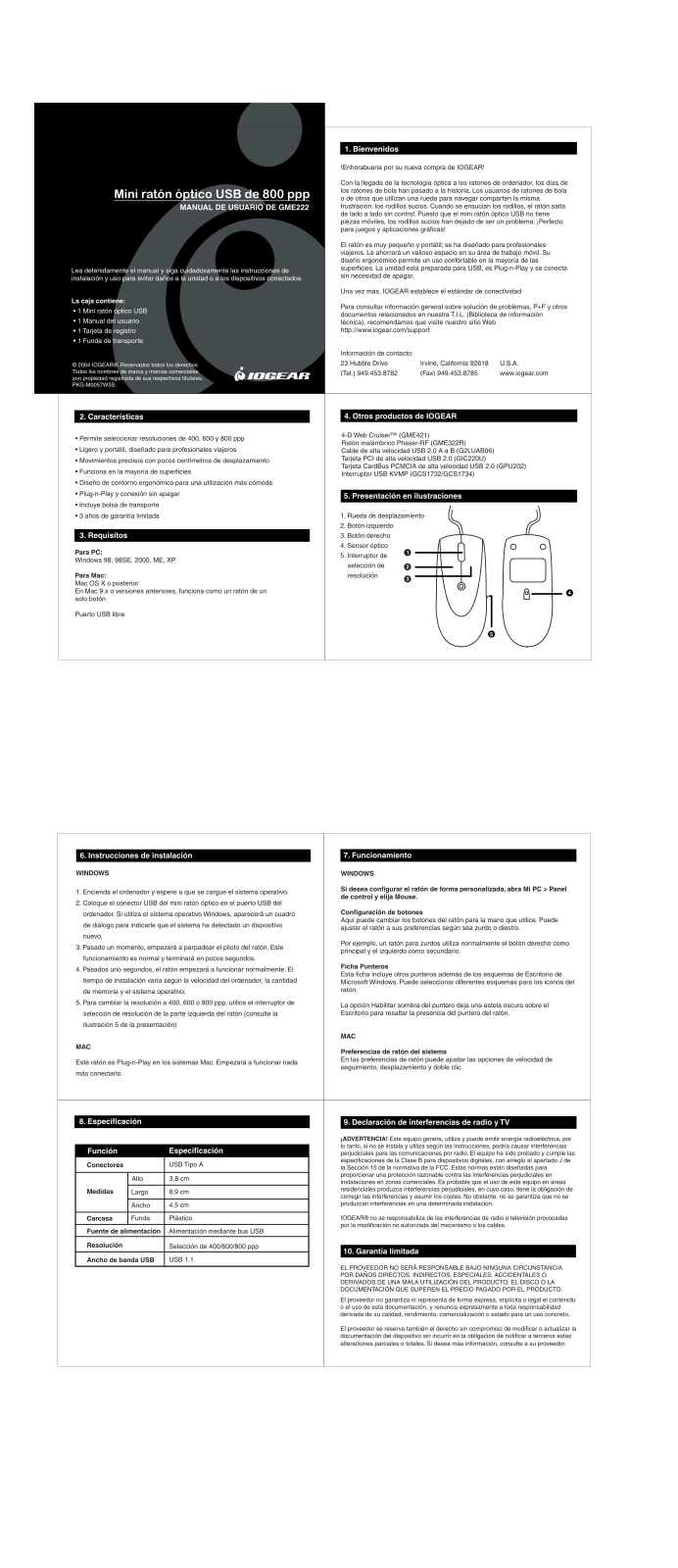 Iogear GME222 User Manual