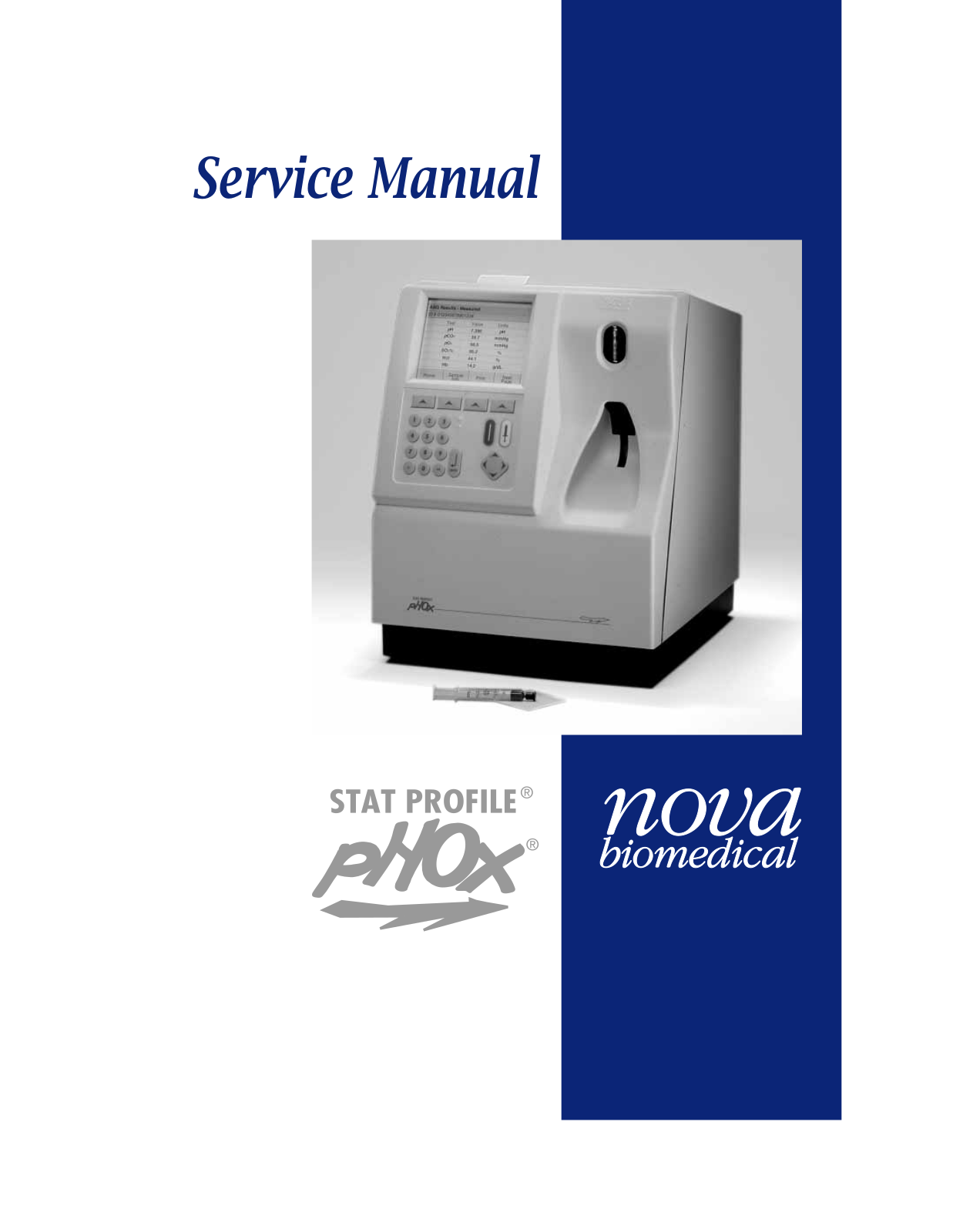 Nova Stat Profile pHOx Service manual