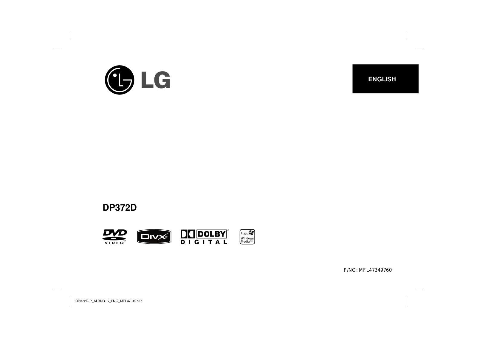 LG DP372D User Manual