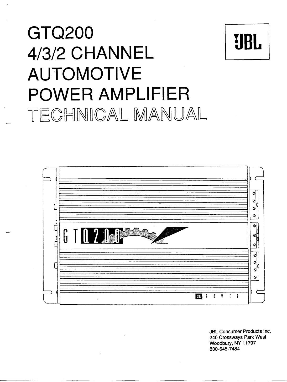 JBL GTQ200 Schematic