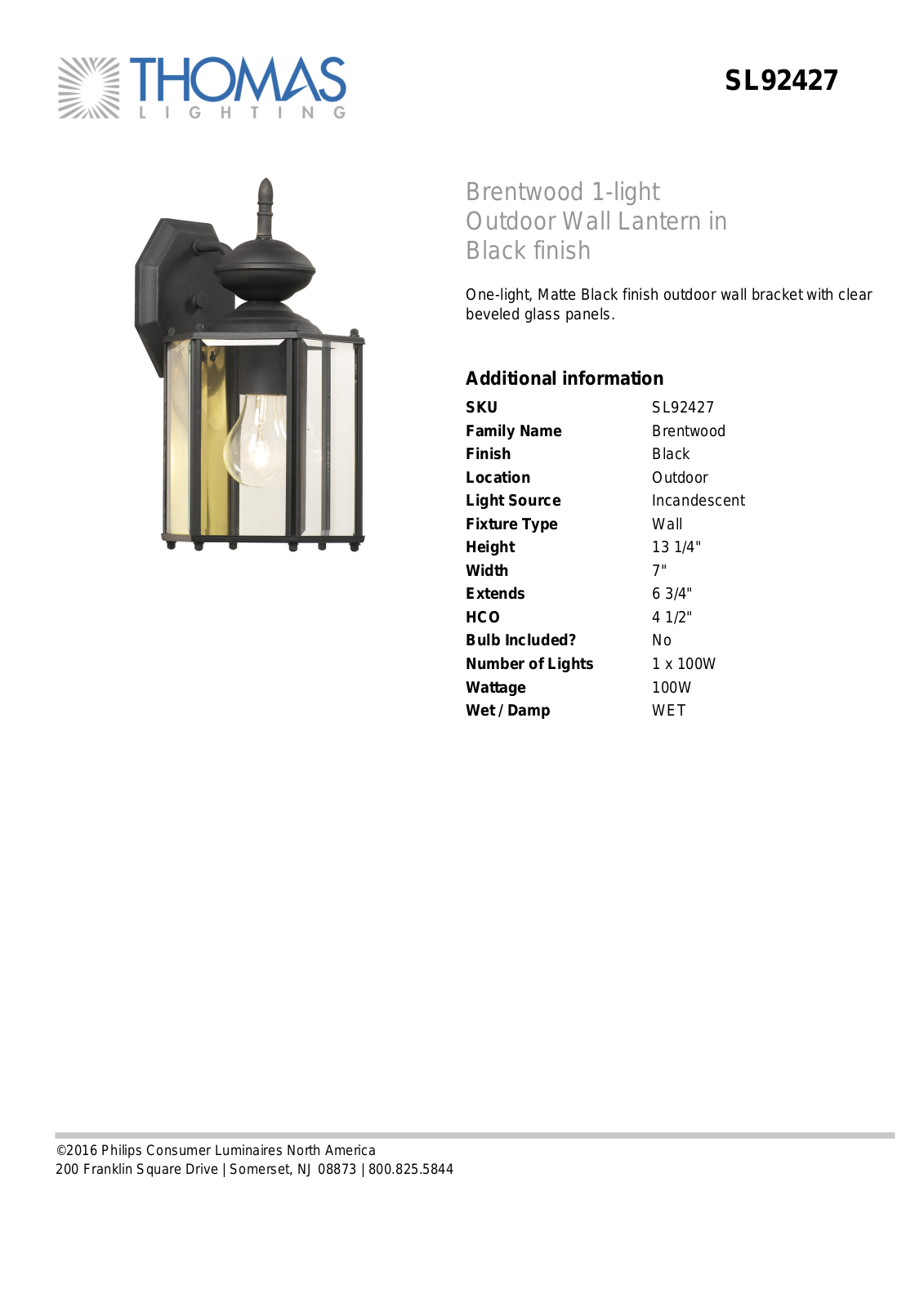 Thomas Lighting SL92427 User Manual - ManualMachine.com