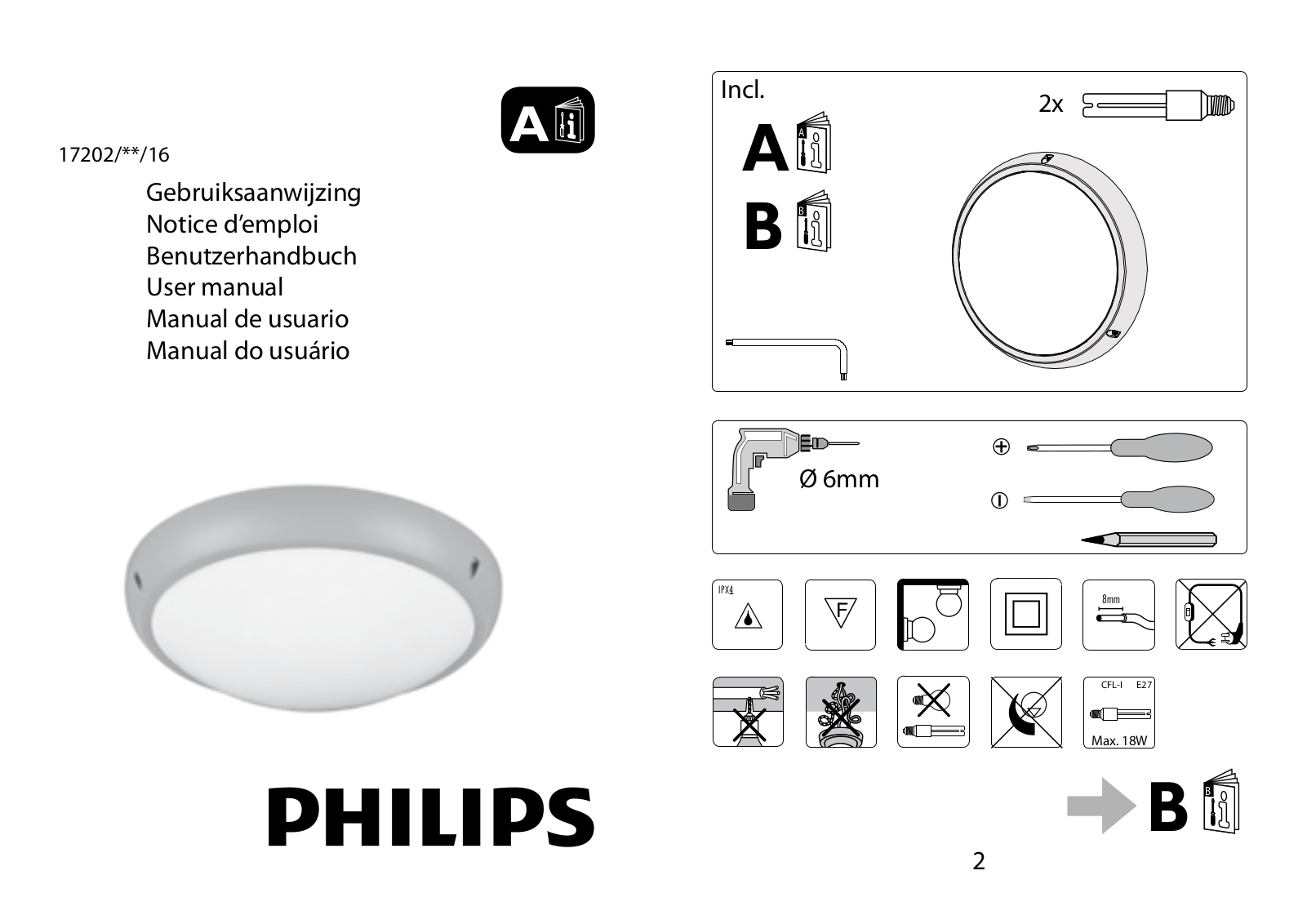 Philips 17202-87-16, 17202-31-16 User Manual