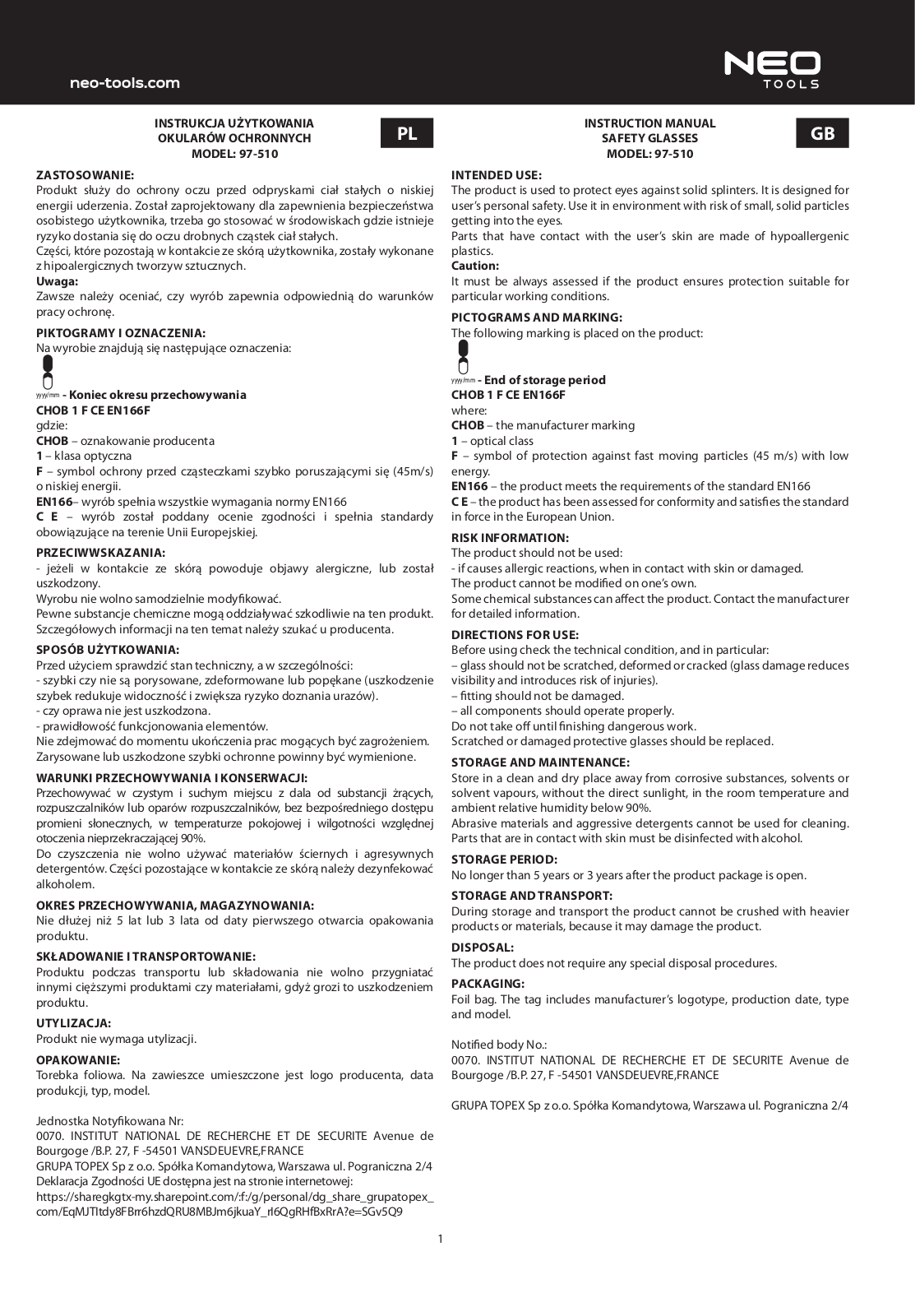 NEO TOOLS 97-510 User guide - ManualMachine.com