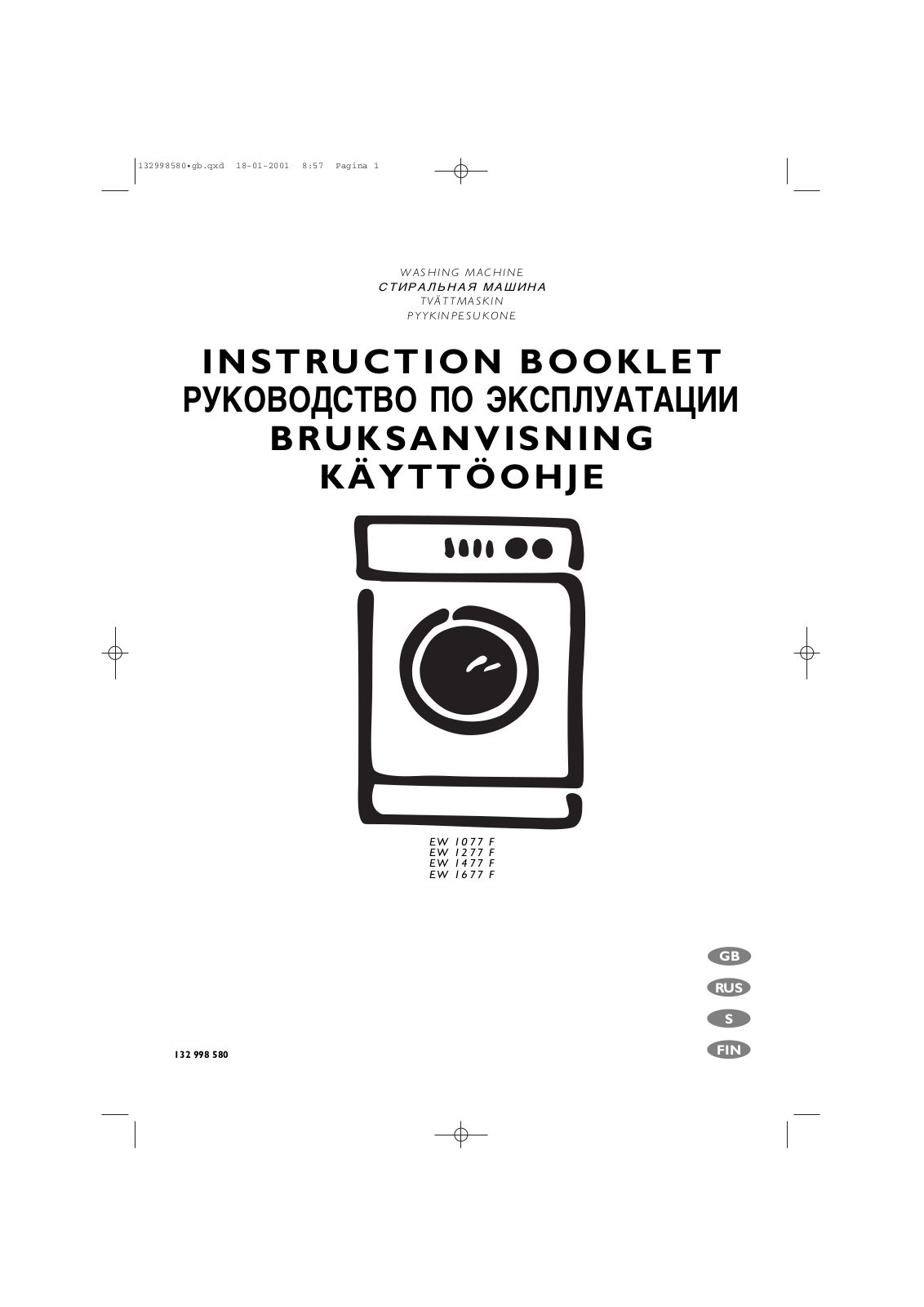 Electrolux EW 1277 F User Manual