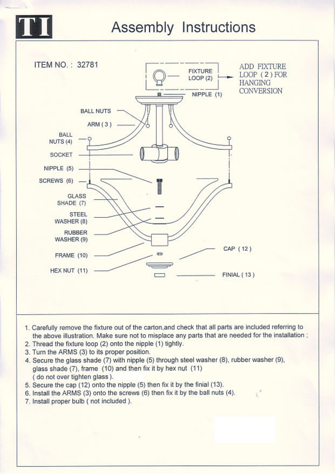 Triarch 32781 User Manual