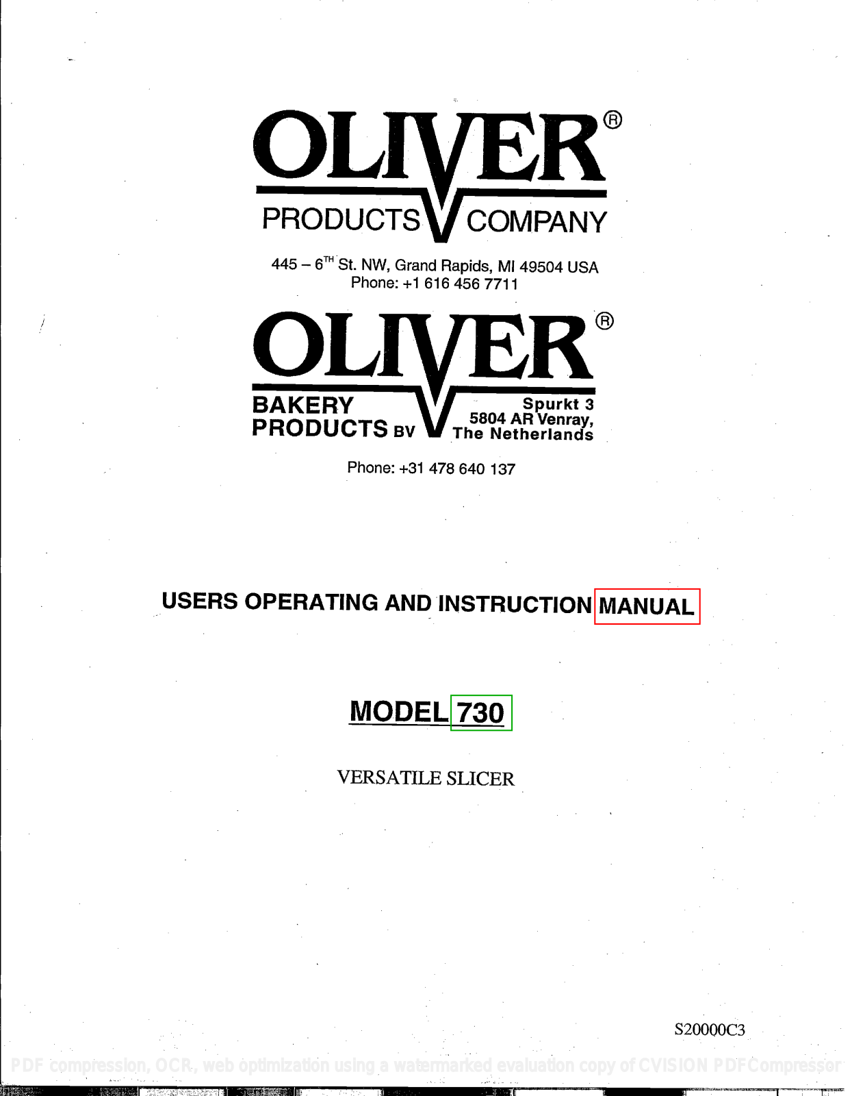 Oliver 730 Installation  Manual - ManualMachine.com