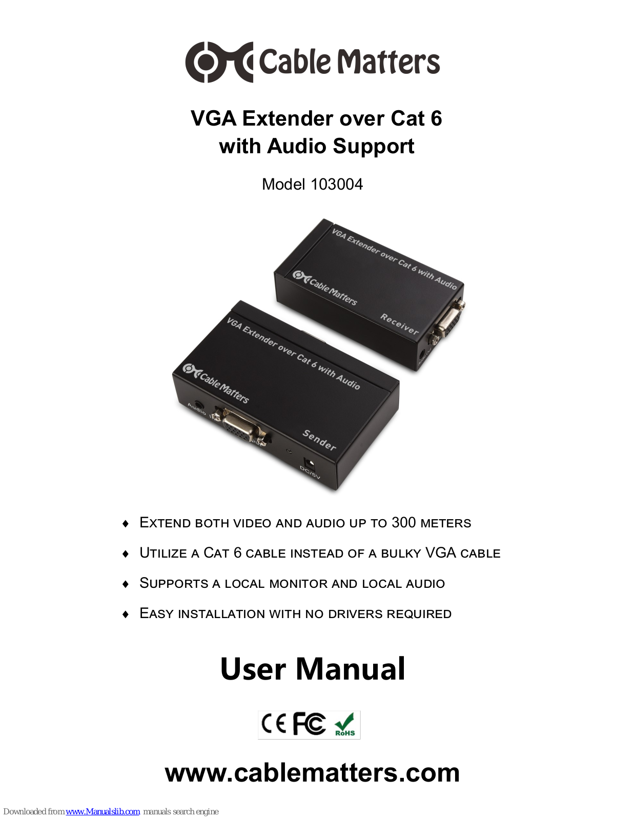 cable matters 103004 User Manual - ManualMachine.com