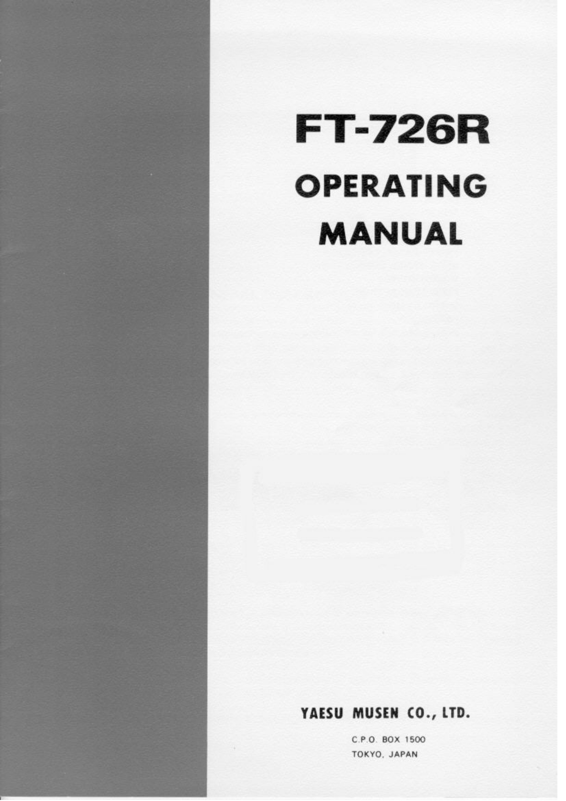 Yaesu FT-726R Instruction Manual