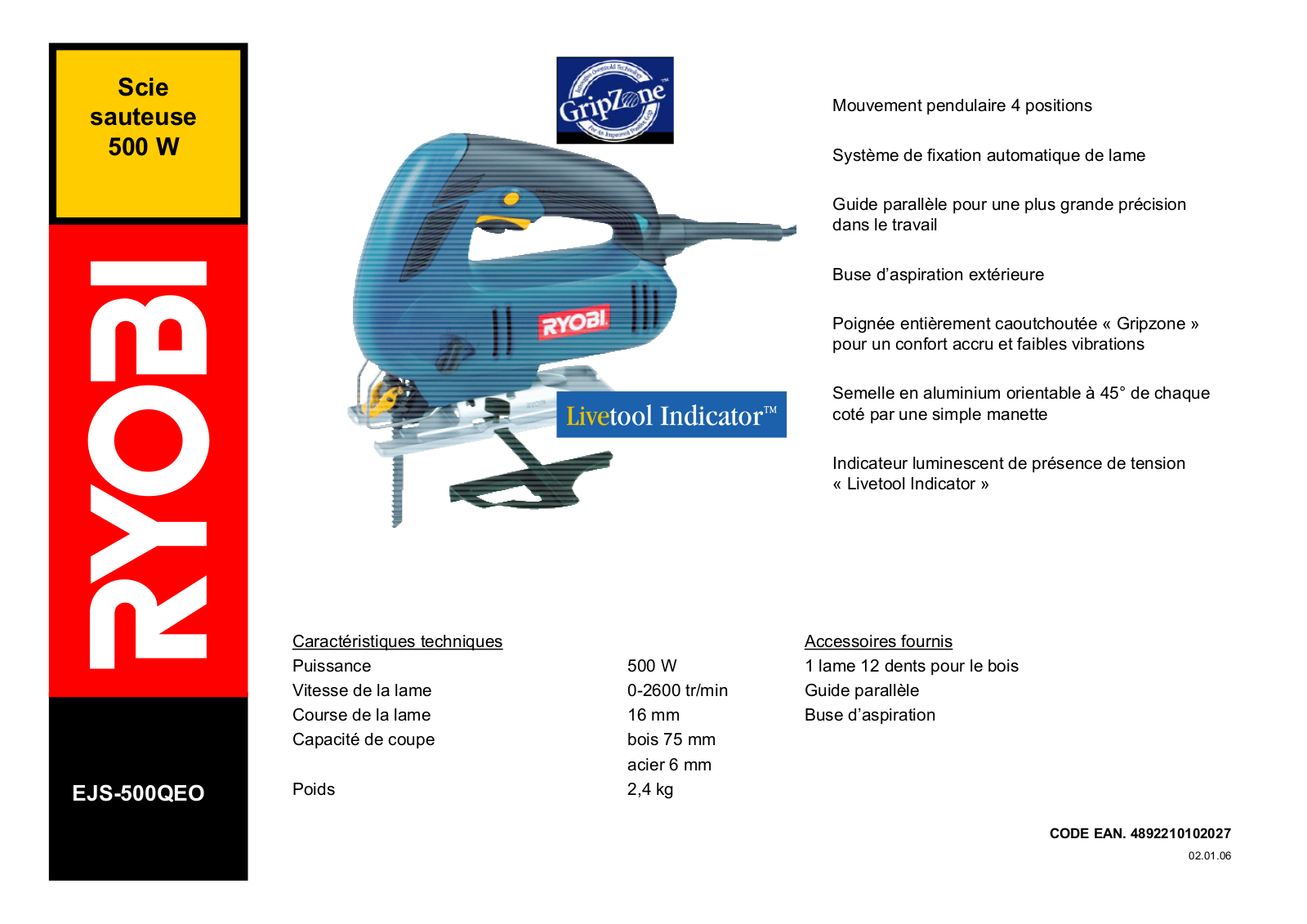 Ryobi EJ-500QEO User Manual