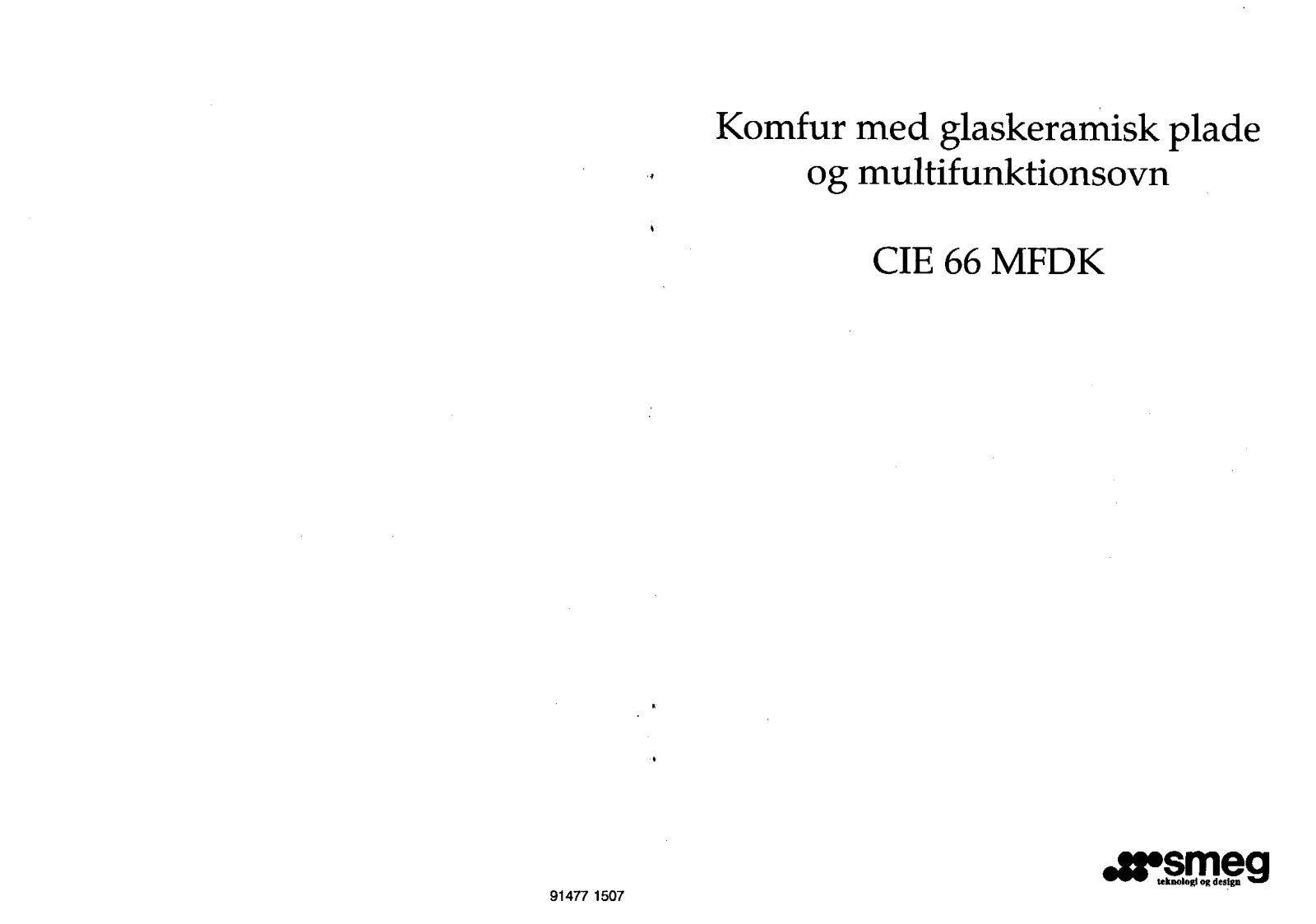 Smeg CIE66MFDK User Manual