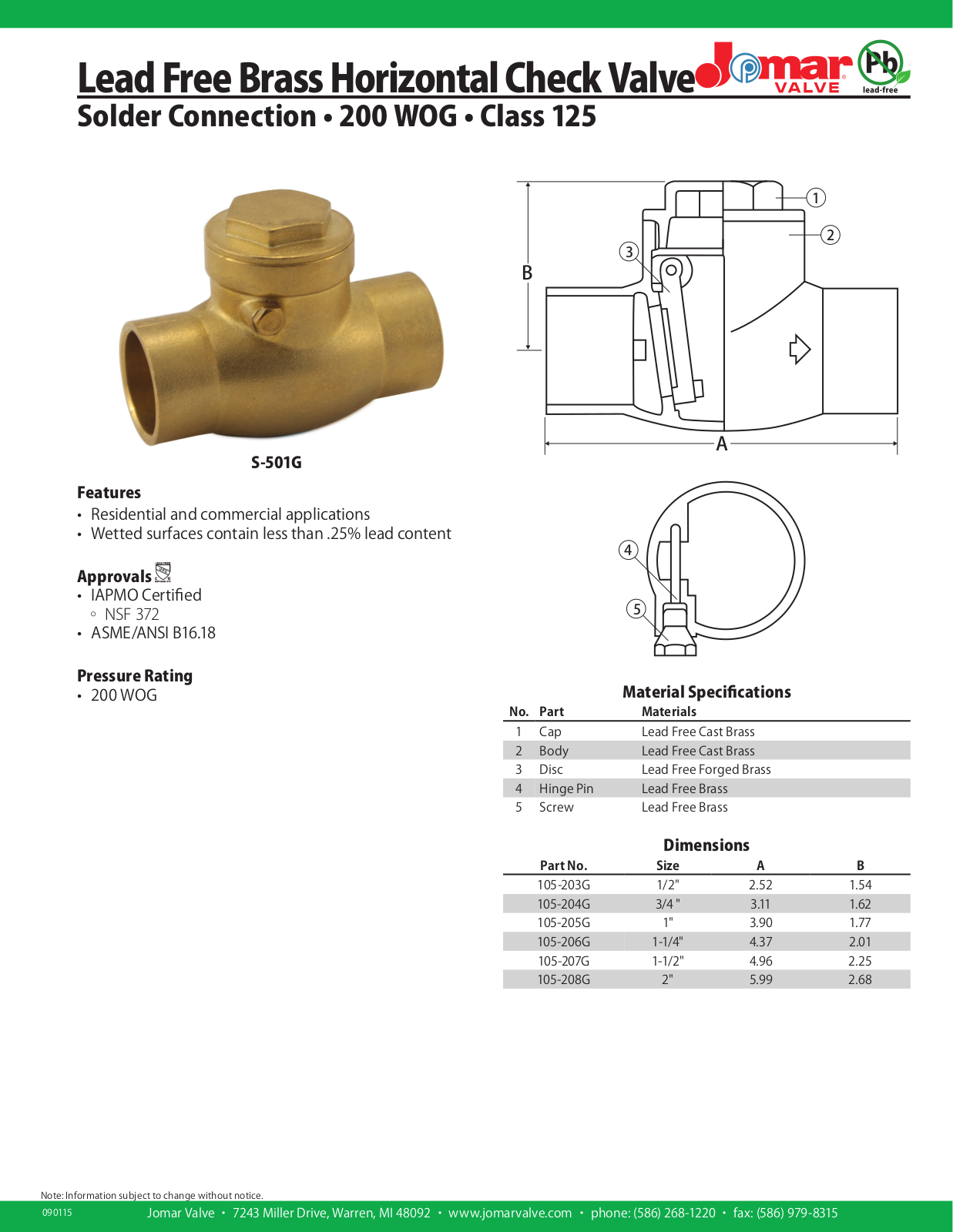 Jomar S-501G User Manual