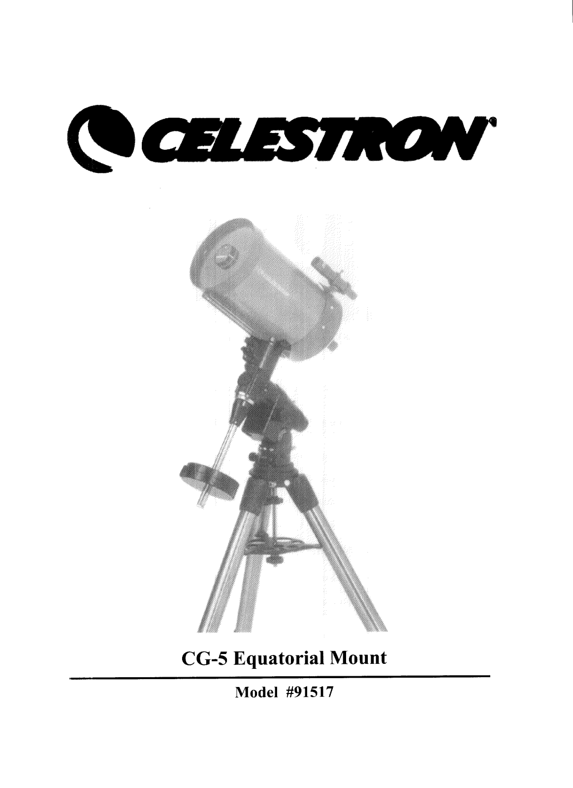 Celestron 91517, CG-5 User Manual