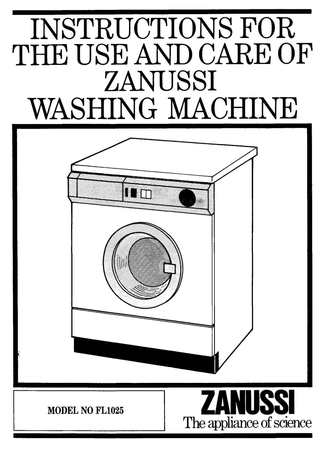 Zanussi FL1025 User Manual