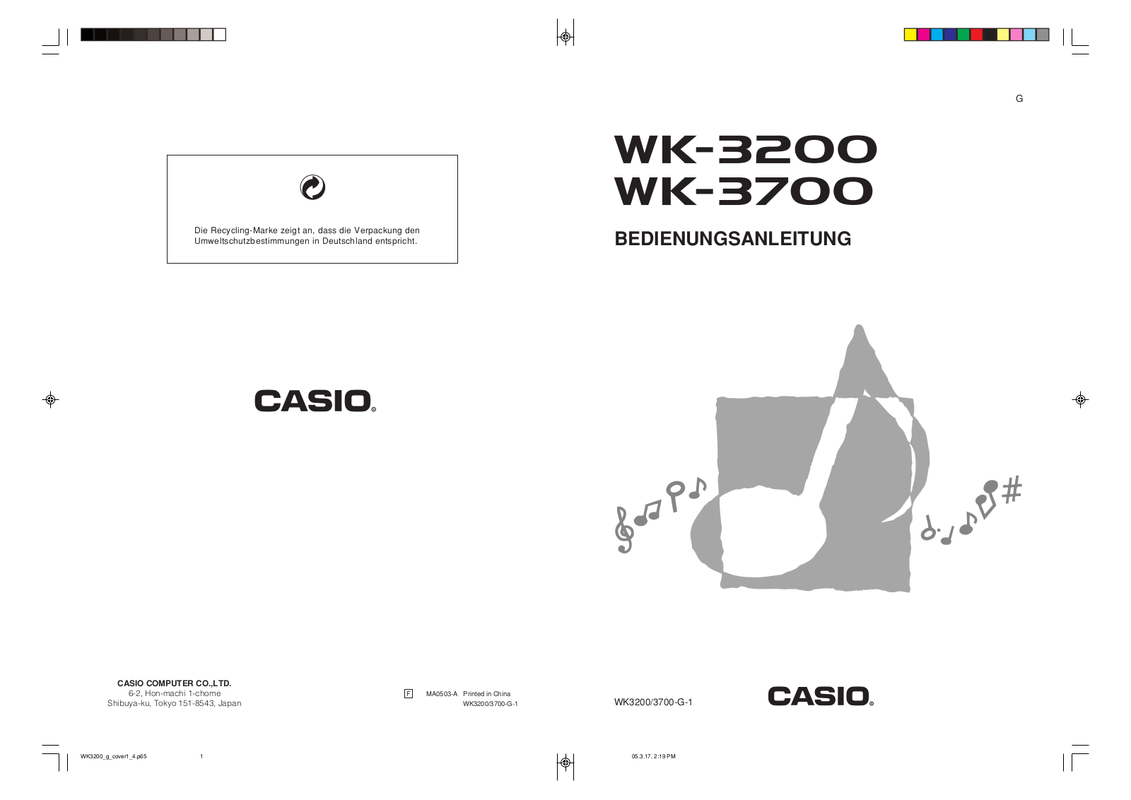 Casio WK-3200, WK-3700 User Manual