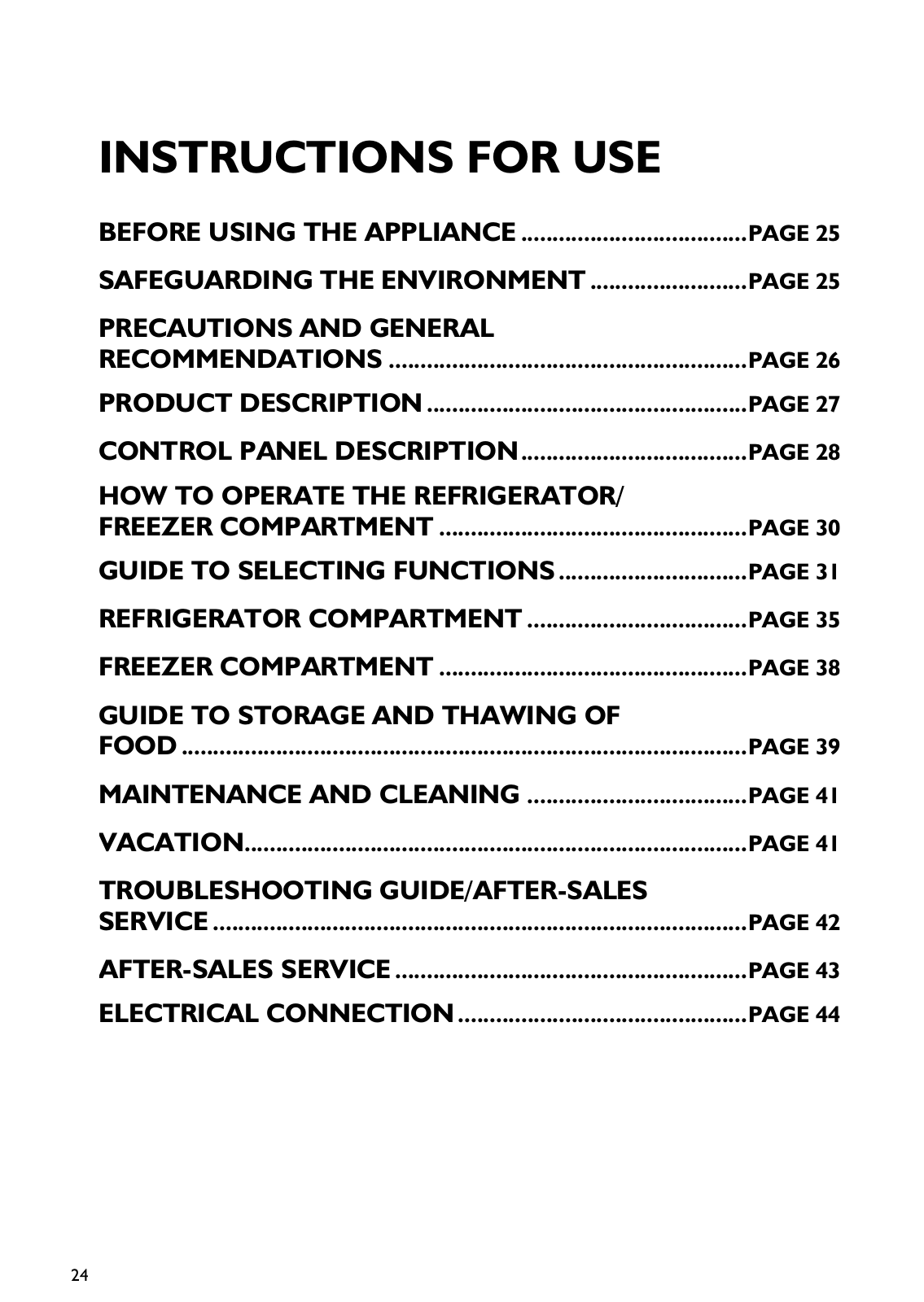 Whirlpool ARC 8140/IX, ARC 8140/AL, ARC 8140 INSTRUCTION FOR USE