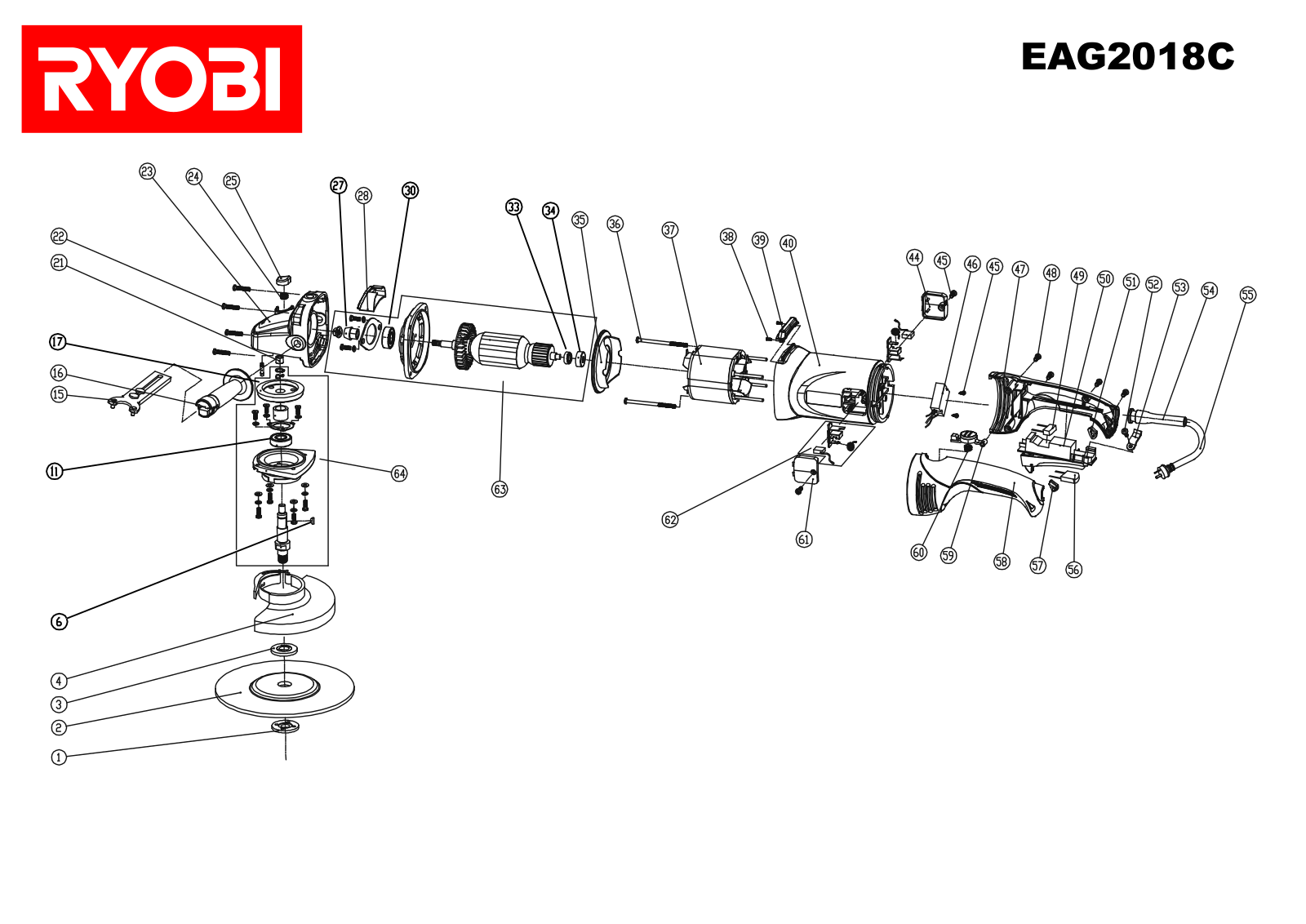 Ryobi EAG2018C User Manual