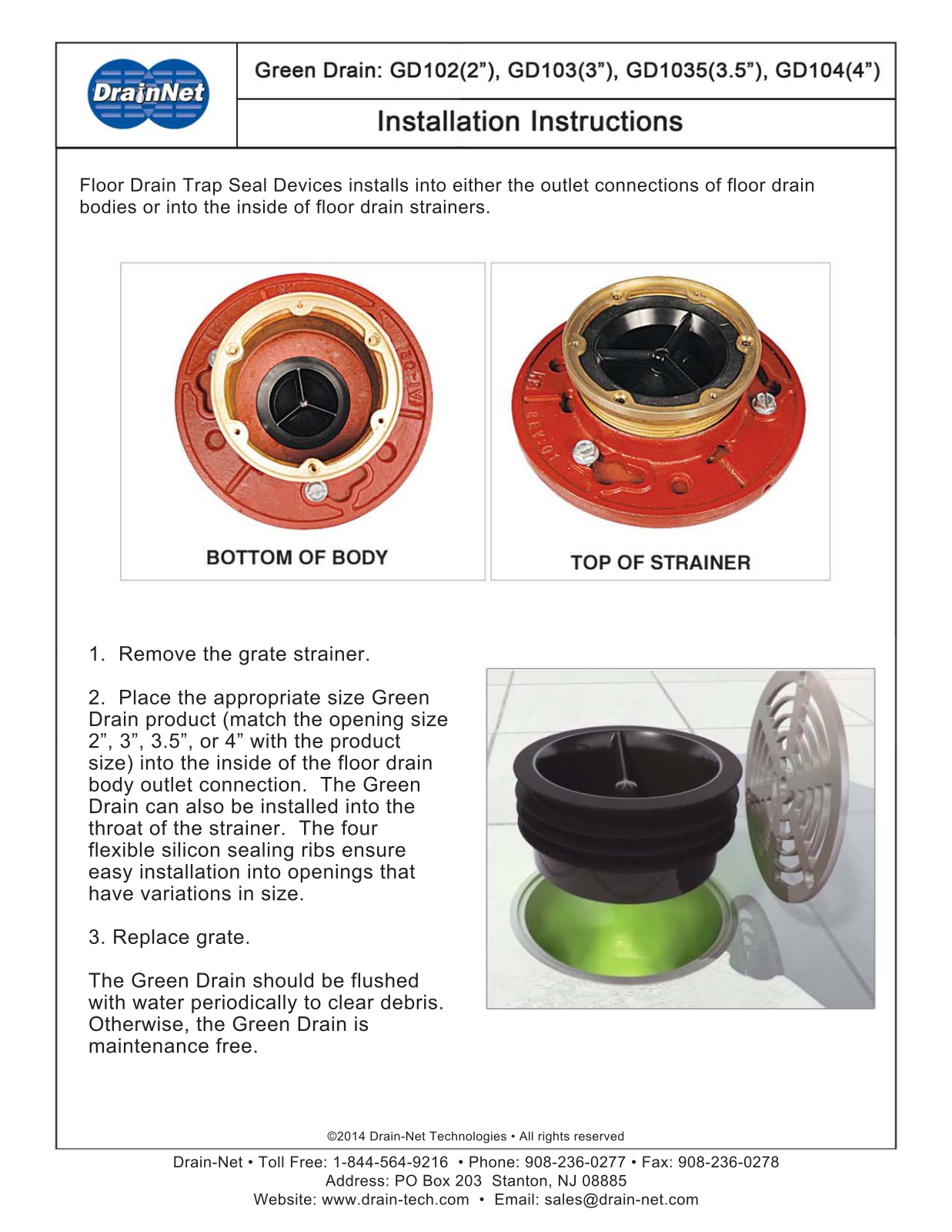 DRAIN-NET GD103 Installation  Manual - ManualMachine.com
