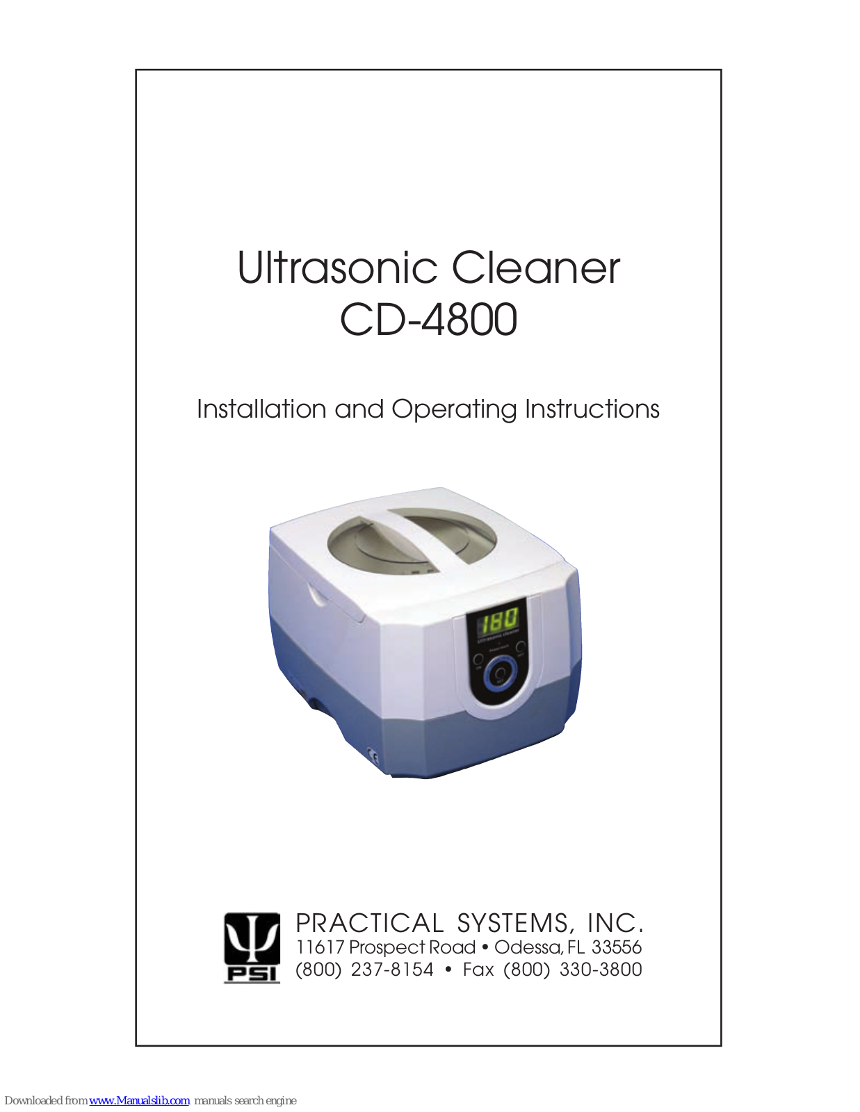 PSI CD-4800 Operating Instructions Manual - ManualMachine.com