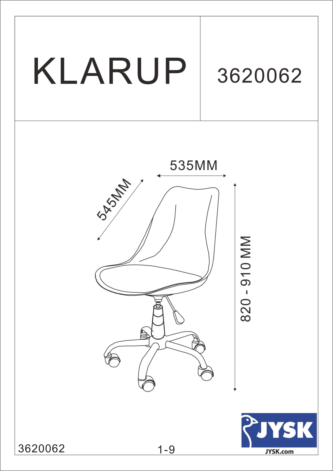 JYSK Klarup User Manual