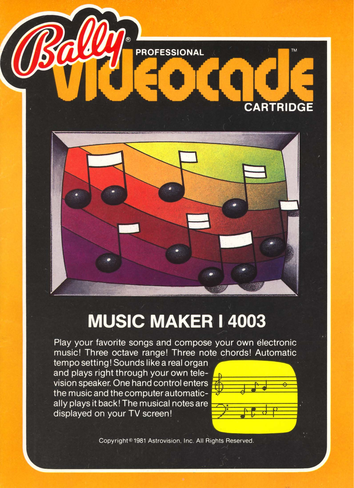 Astrovision Music Maker I User guide