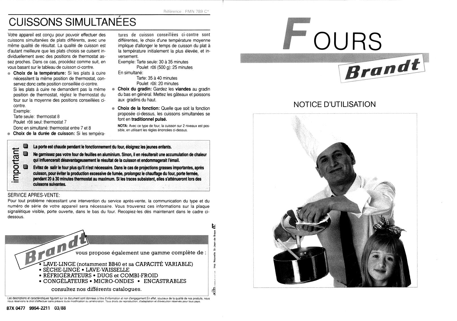 BRANDT FMN789C User Manual