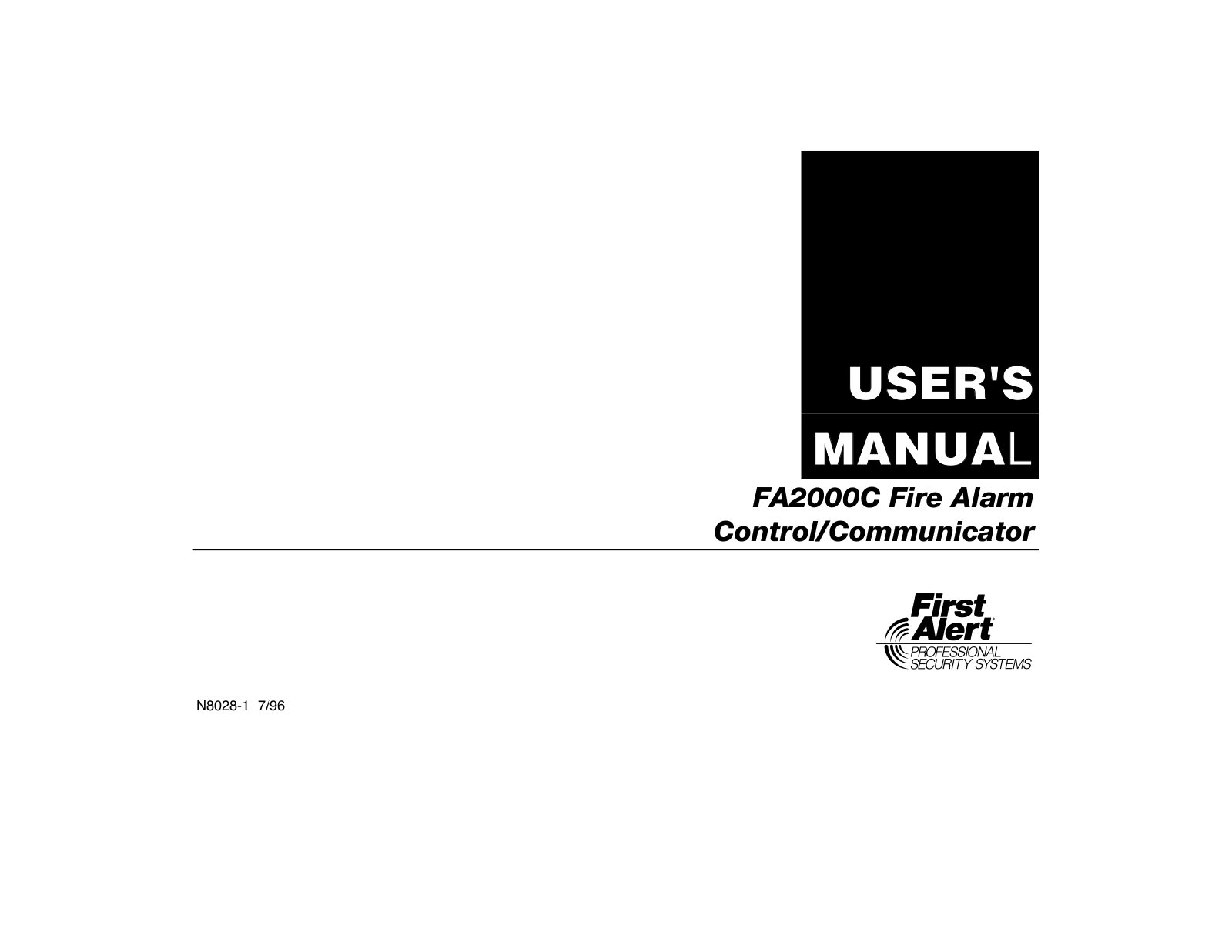 First Alert FA2000C User Manual