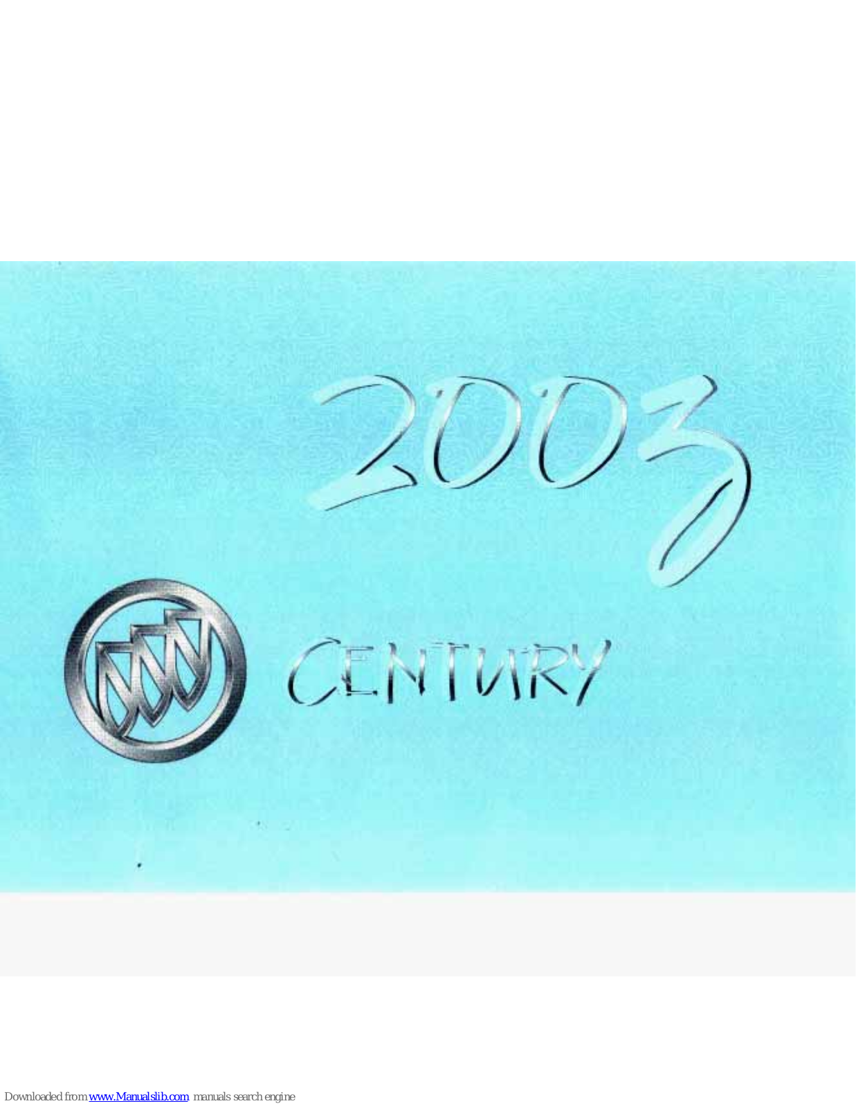 Buick 2003 Century Owner's Manual