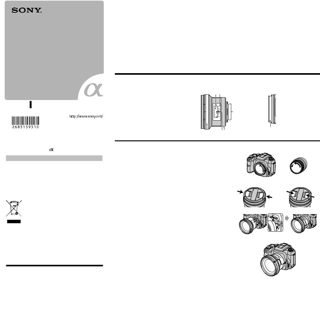 Sony SAL20F28, SAL28F28 User Manual