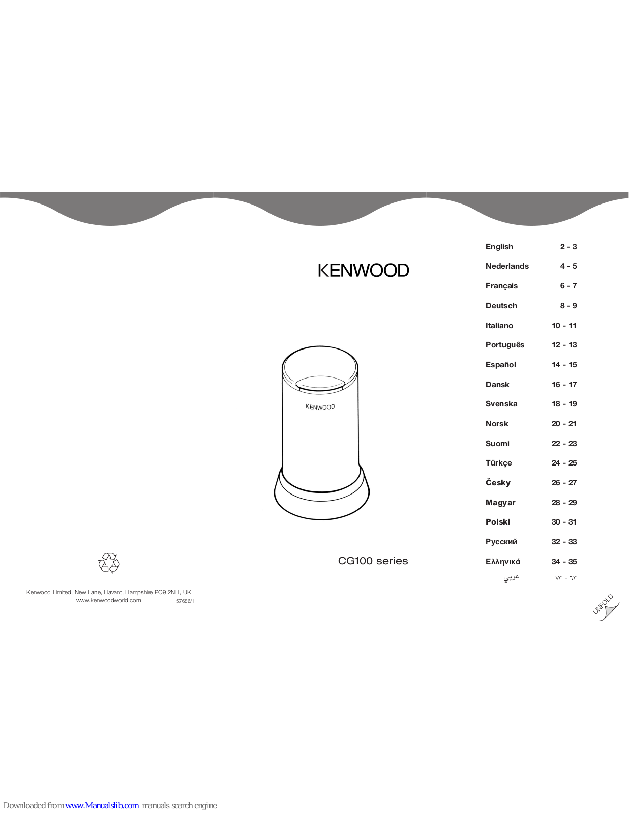 Kenwood CG100 series User Manual