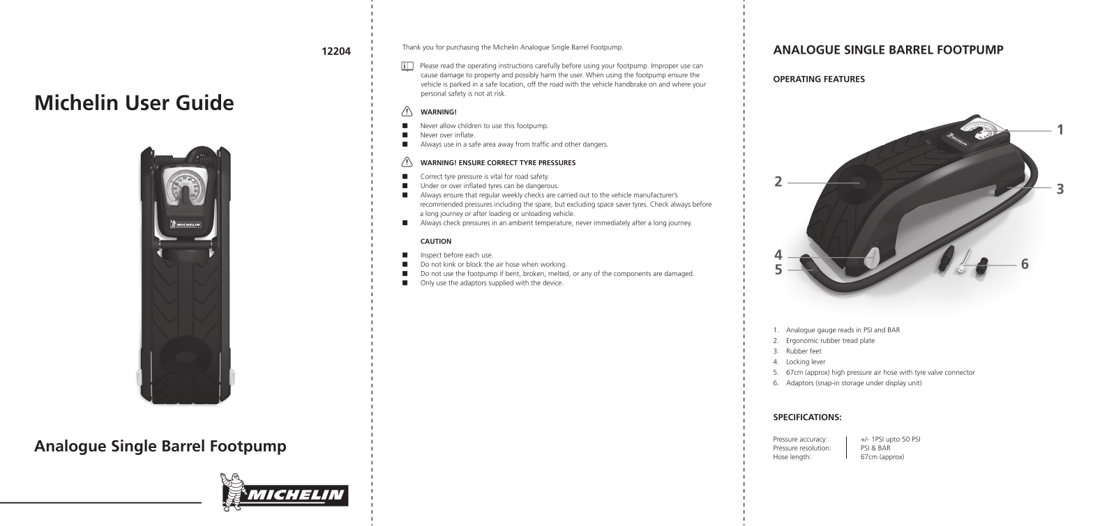 Michelin 12204 User Manual