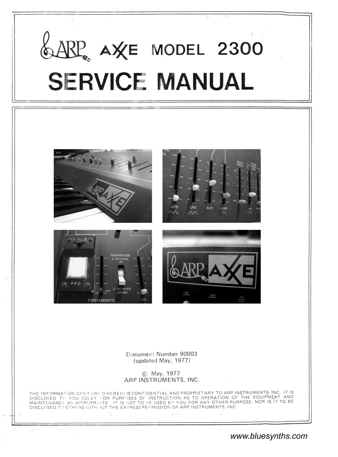 ARP Instruments Axxe 2300 Service Manual