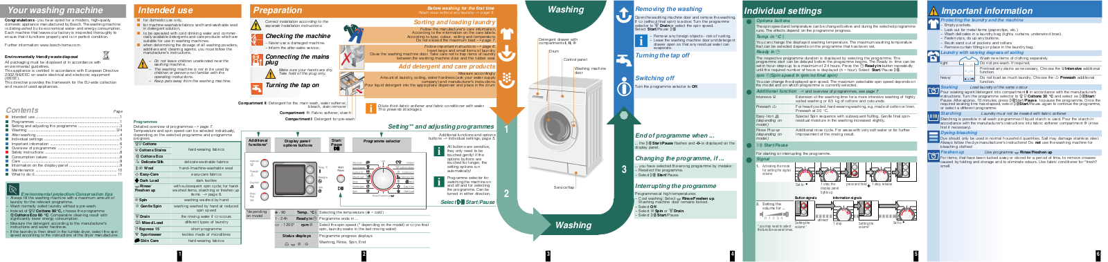 Bosch WAE22462AU, WAE24462AU Operating Instructions