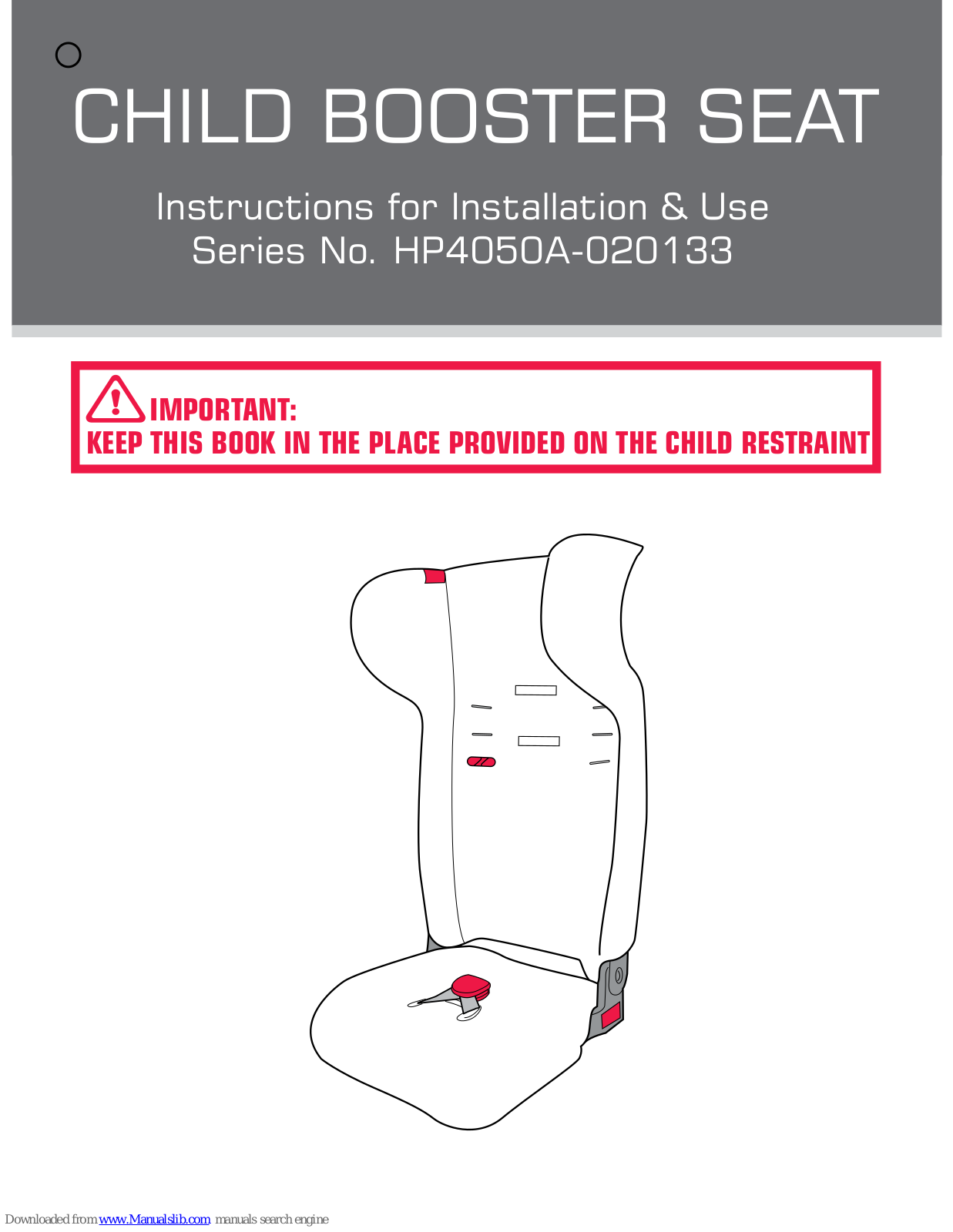 Britax HP4050A-020133 Series Instructions For Installation & Use