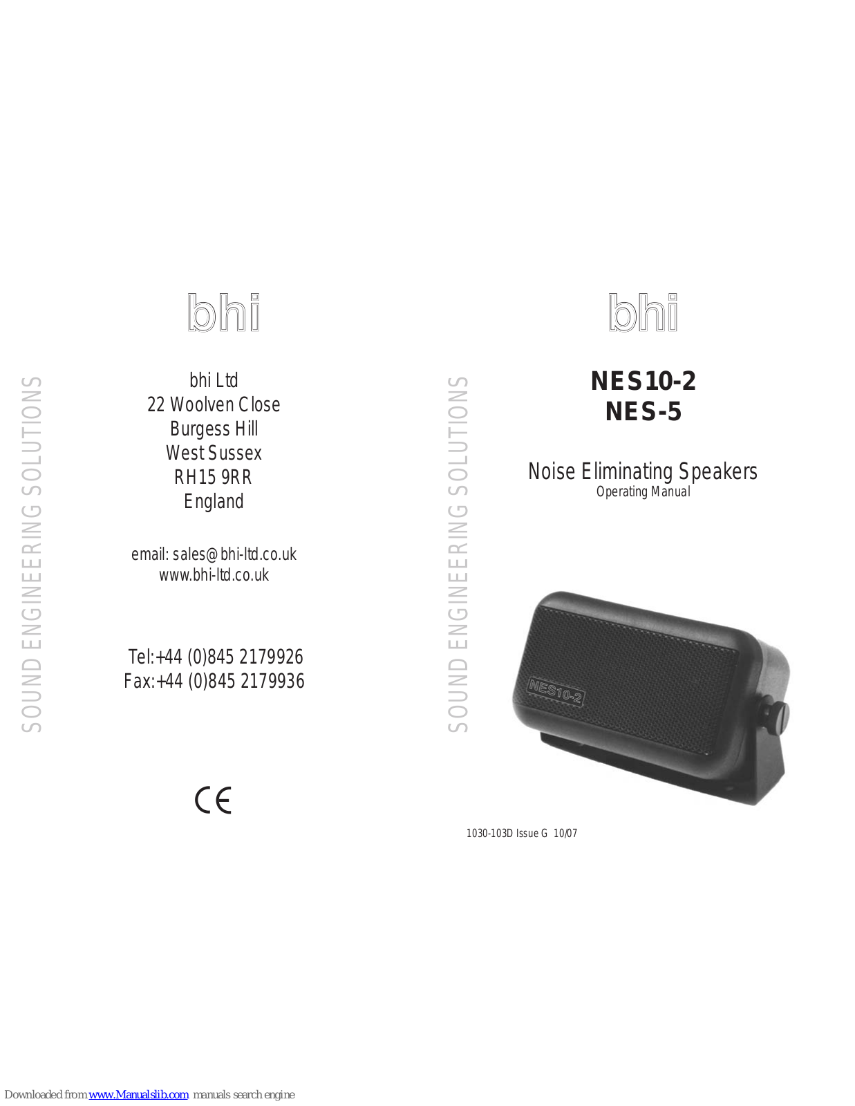 BHI NES10-2 Operating Manual - ManualMachine.com