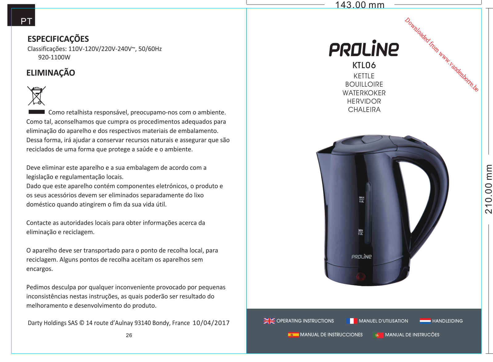 PROLINE KTL06 User Manual