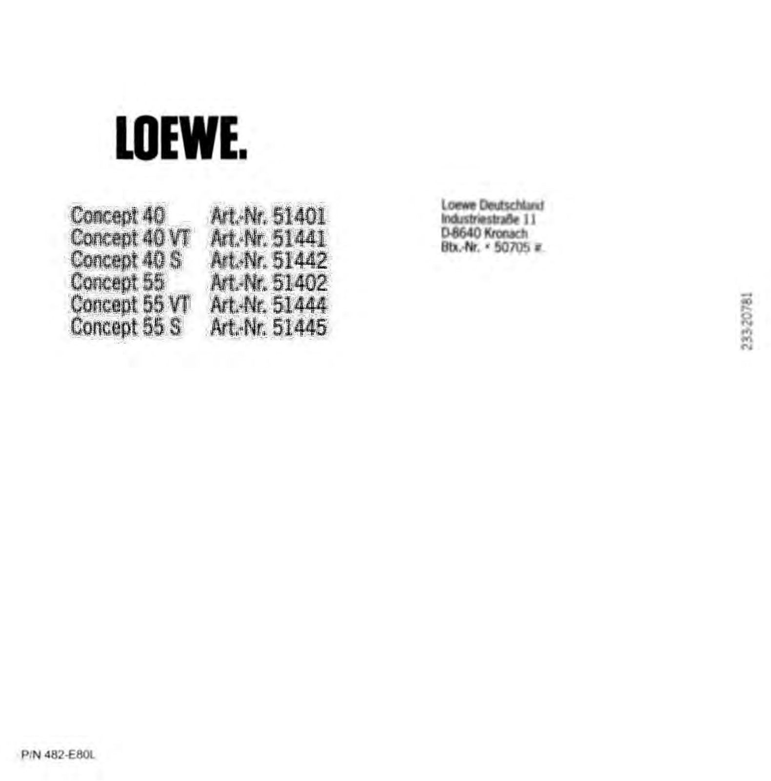 Loewe CONCEPT 55, CONCEPT 40 User Manual