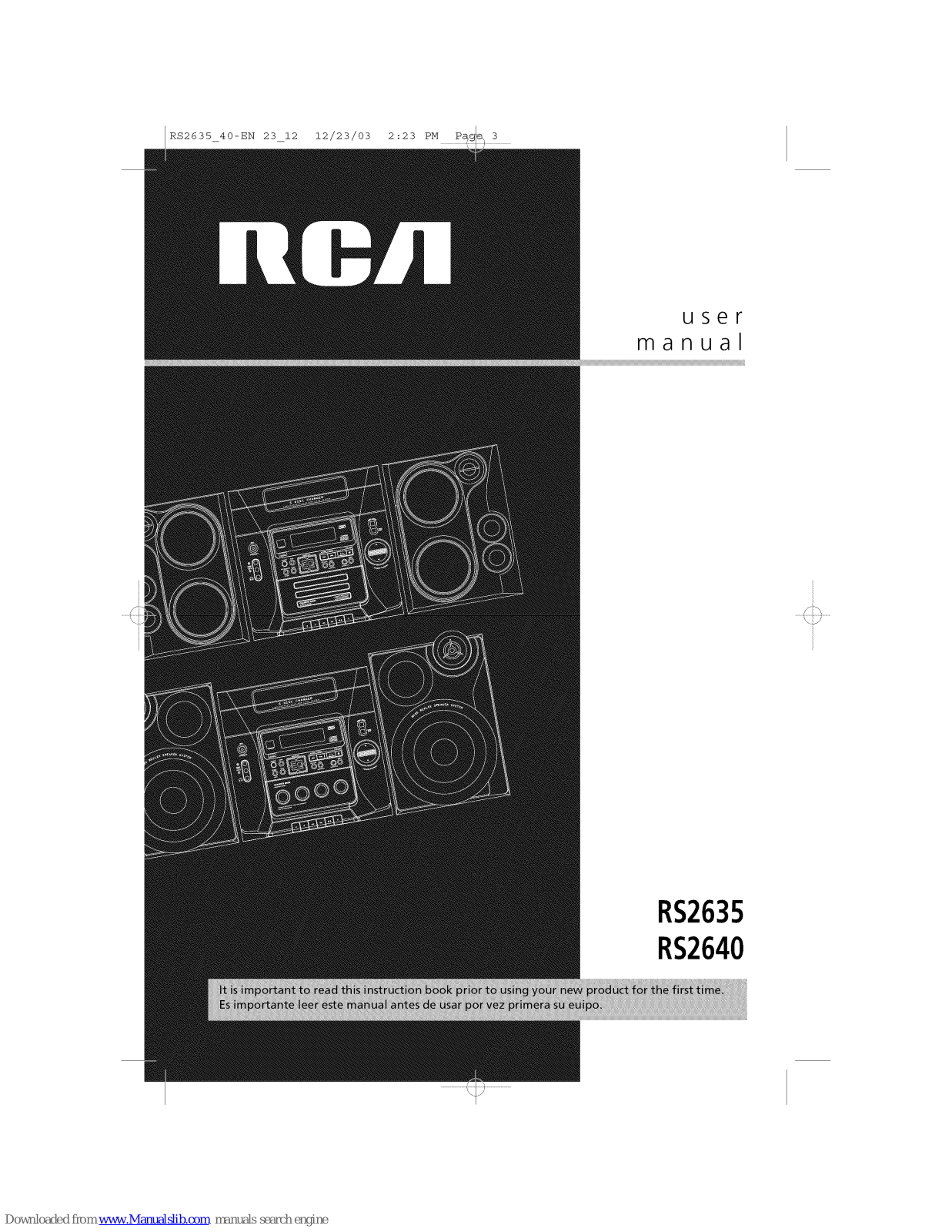 RCA RS2635, RS2640 User Manual - ManualMachine.com