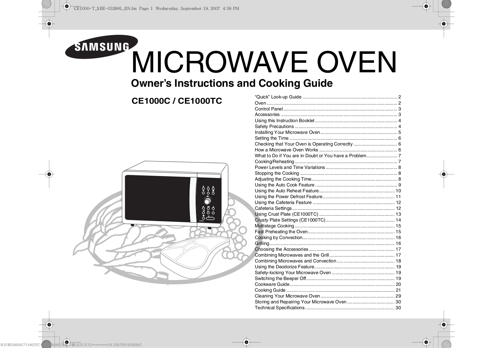 Samsung CE1000C-T User Manual