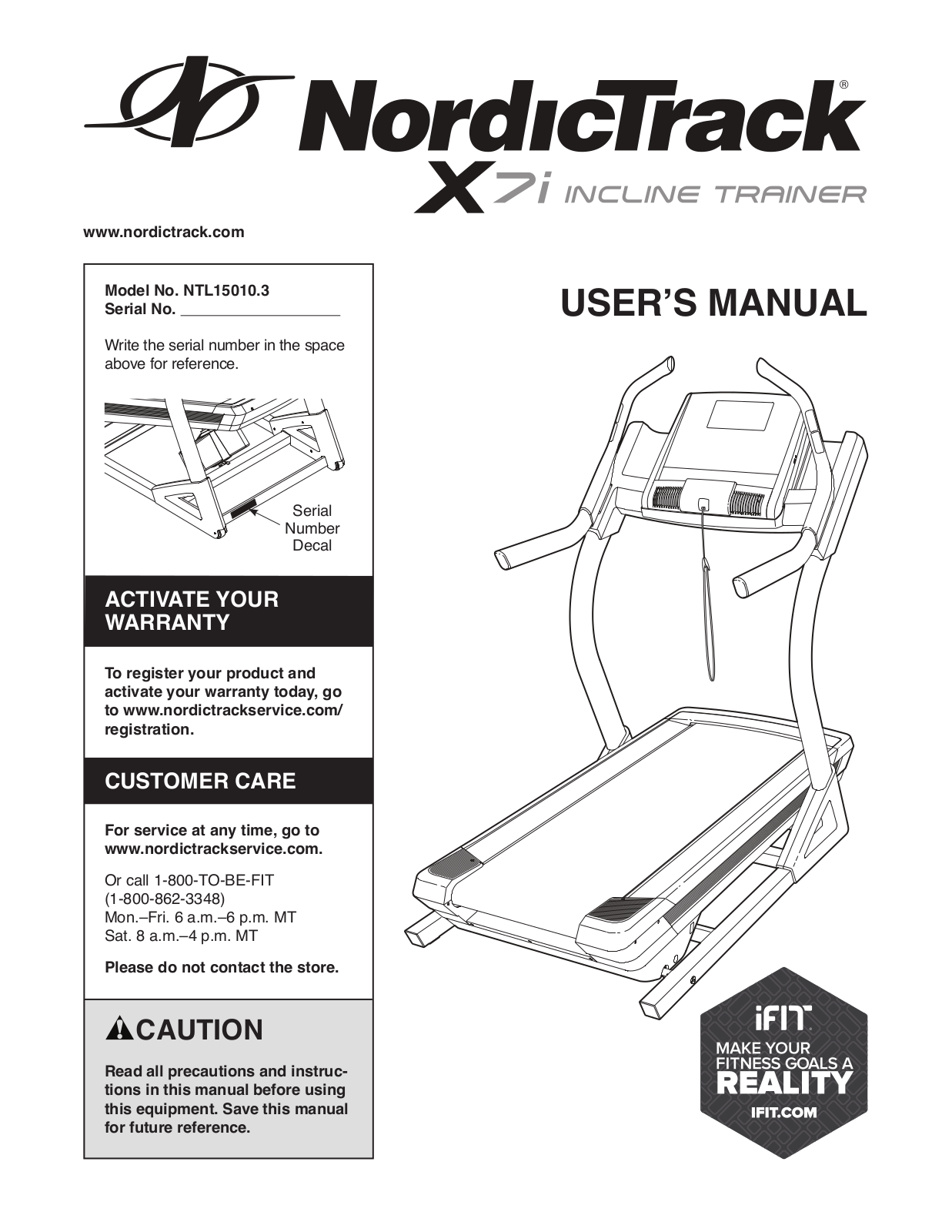 NordicTrack NTL150103 Owner's Manual