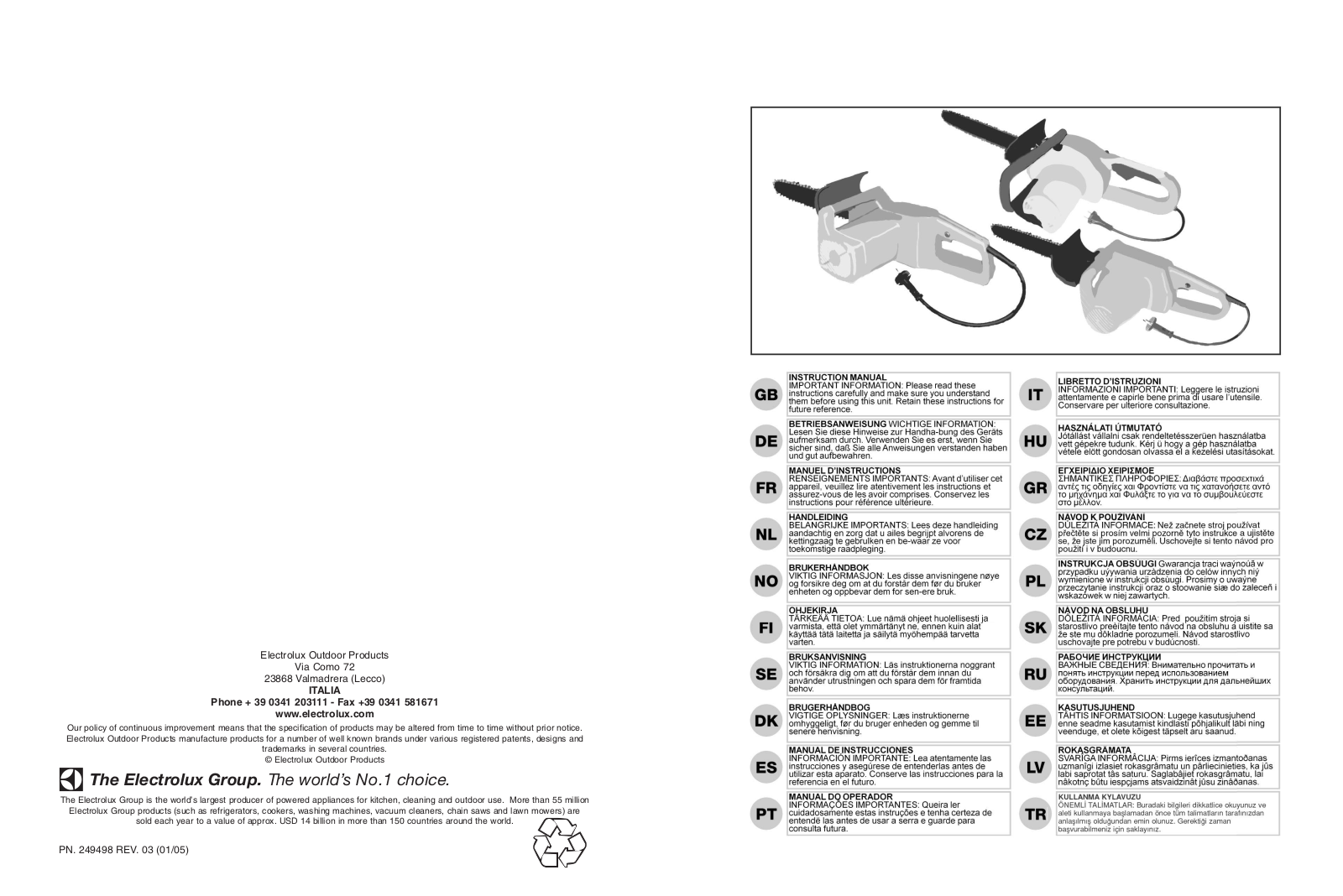 AEG ES 15, ES 15/1, ES 15/2, ES 16, ES 16/1 User Manual