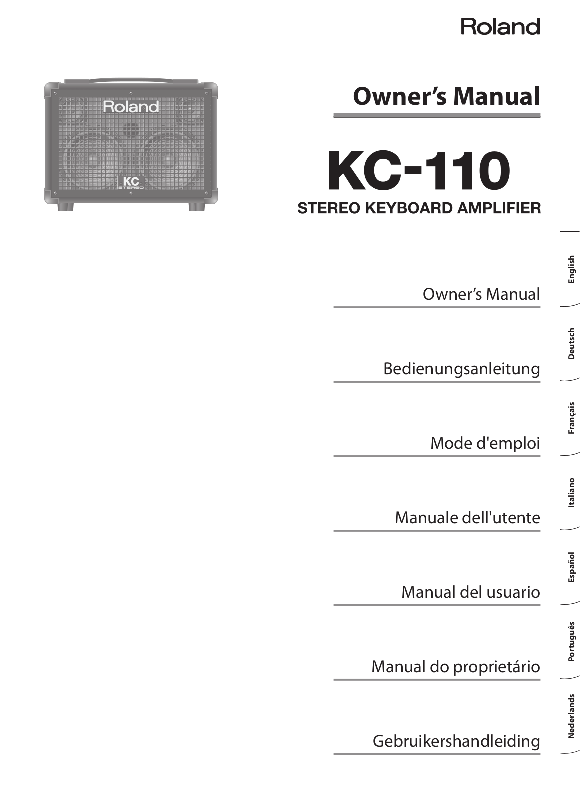 Roland KC-110 User Manual
