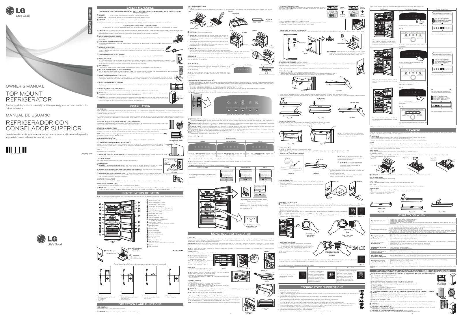 LG GM-S482ULSA Owner's Manual