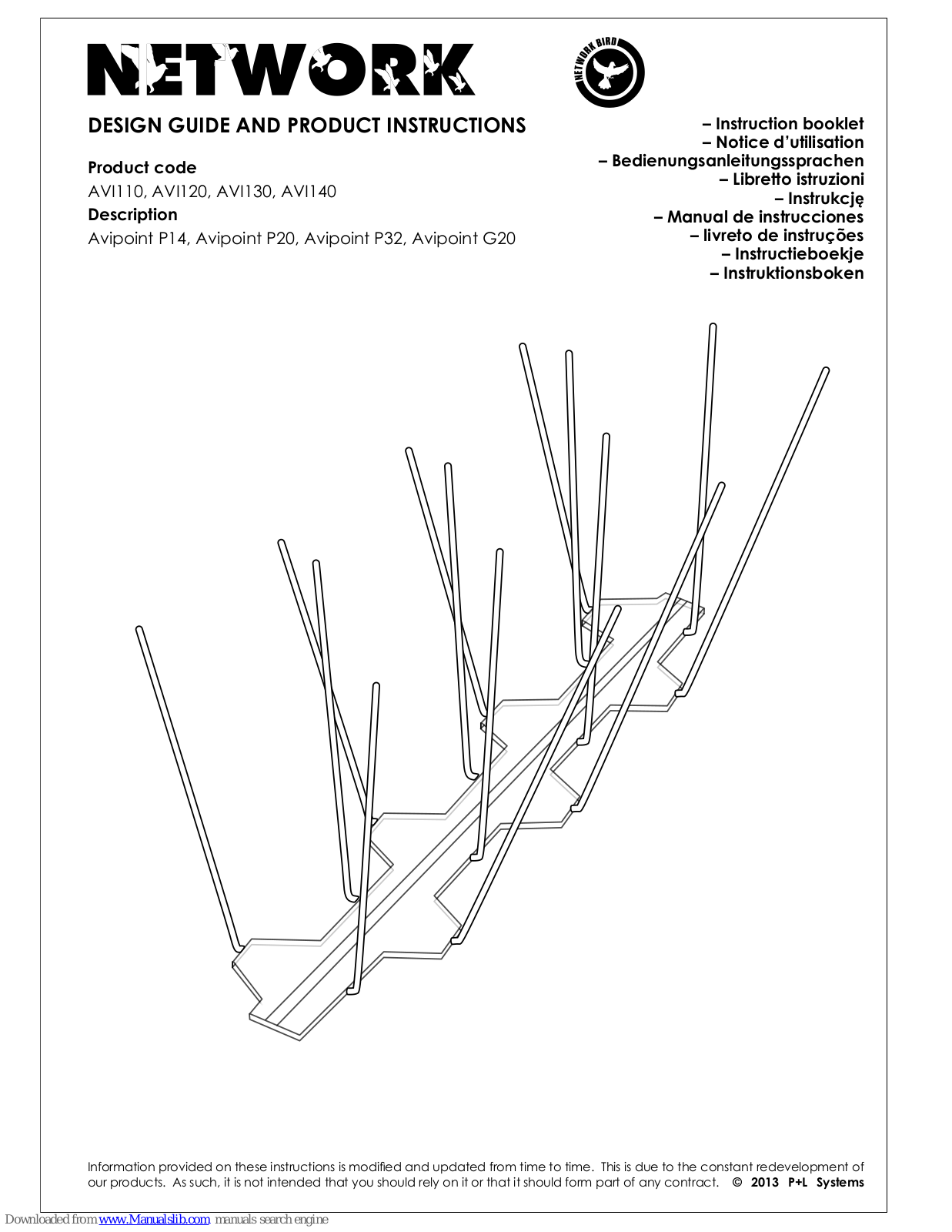 Network Bird Avpoint P14, Avpoint P20, Avpoint P32, Avpoint G20 Instructions Manual - ManualMachine.com
