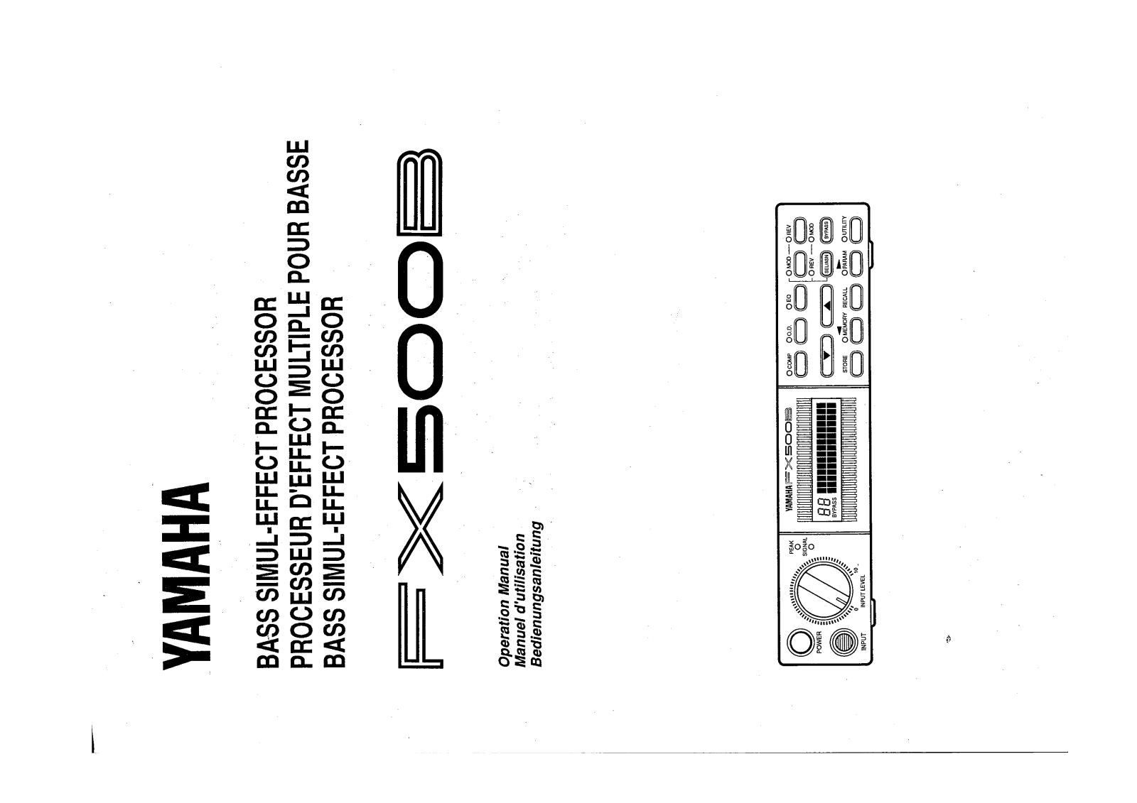 Yamaha Audio FX500B User Manual