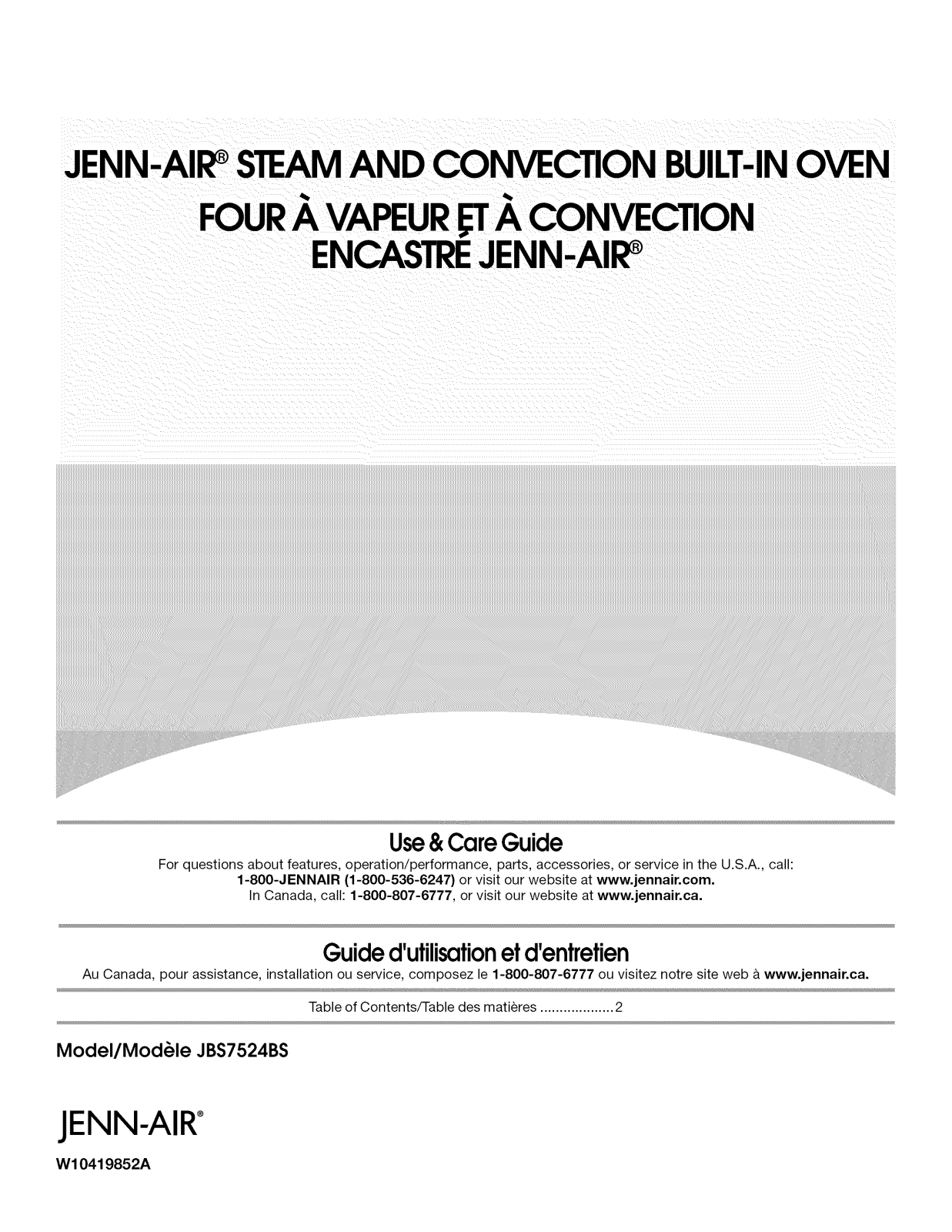 Jenn-Air JBS7524BS0 Owner’s Manual