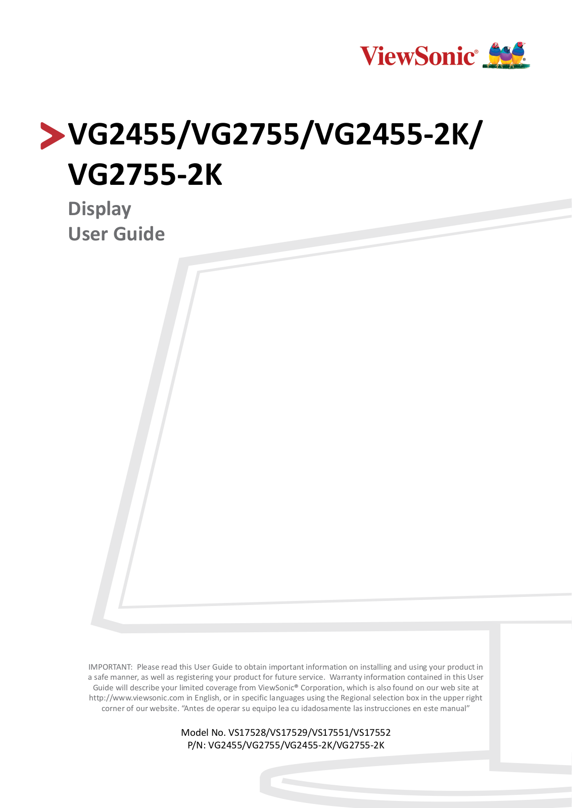 ViewSonic VG2755 User Guide