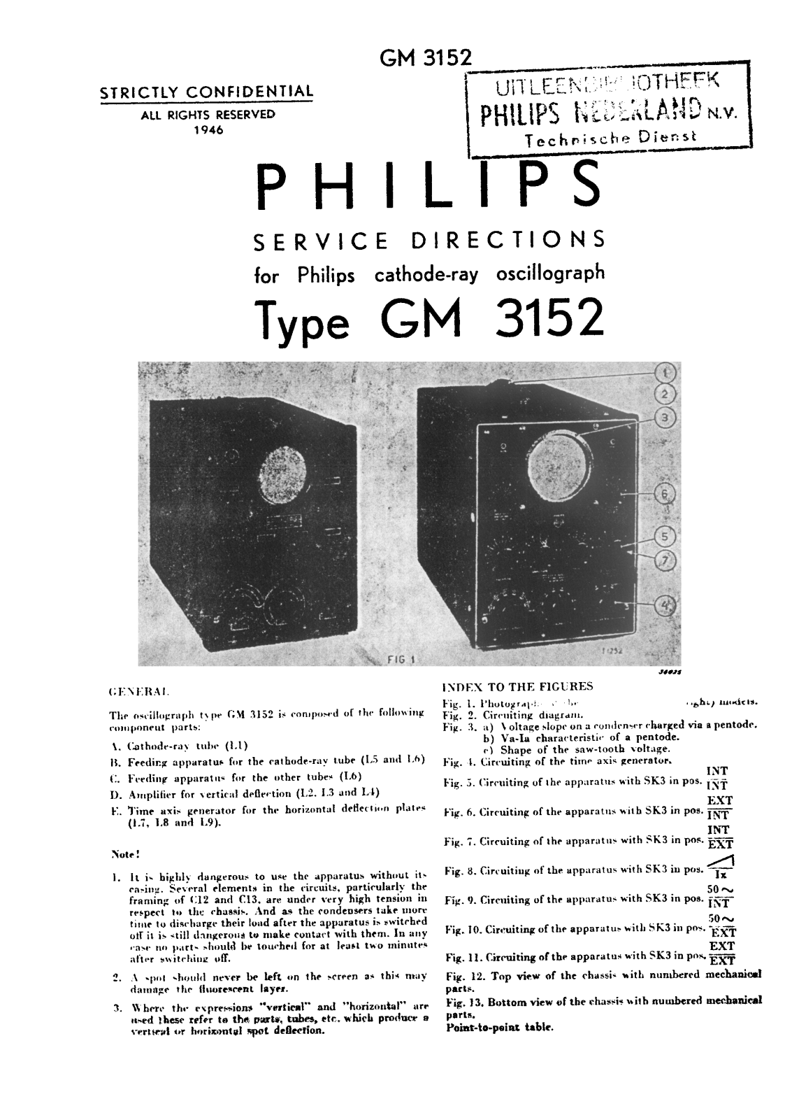 Philips GM3152-1 Schematic