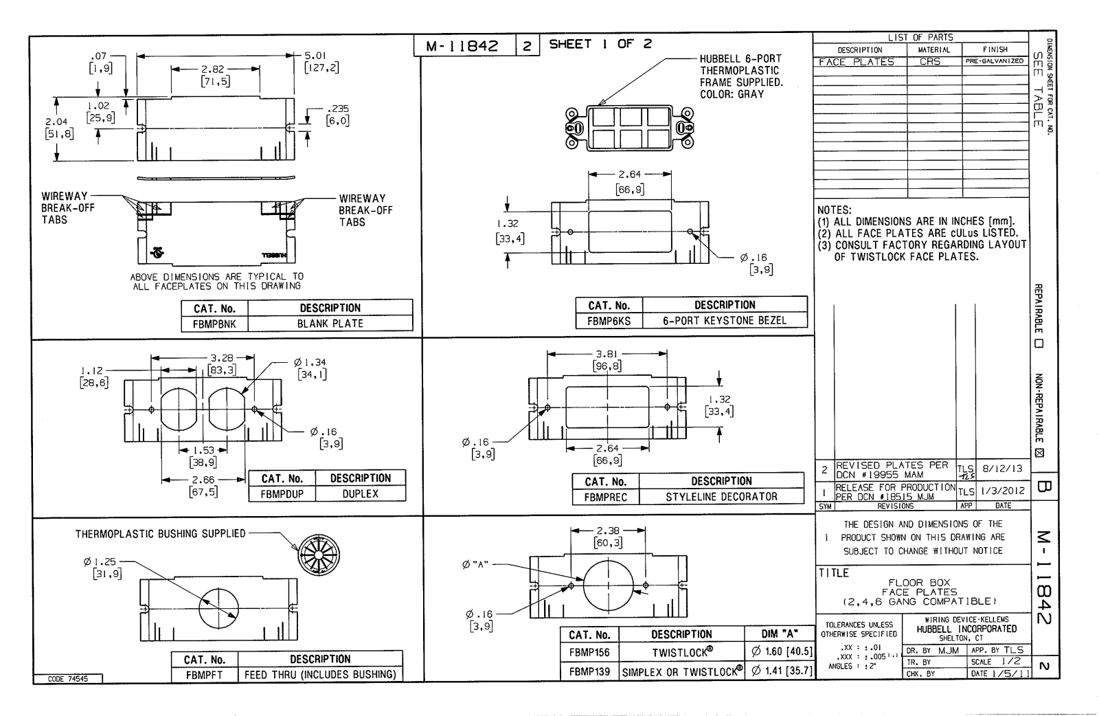 Hubbell ISF6GY Reference Drawing